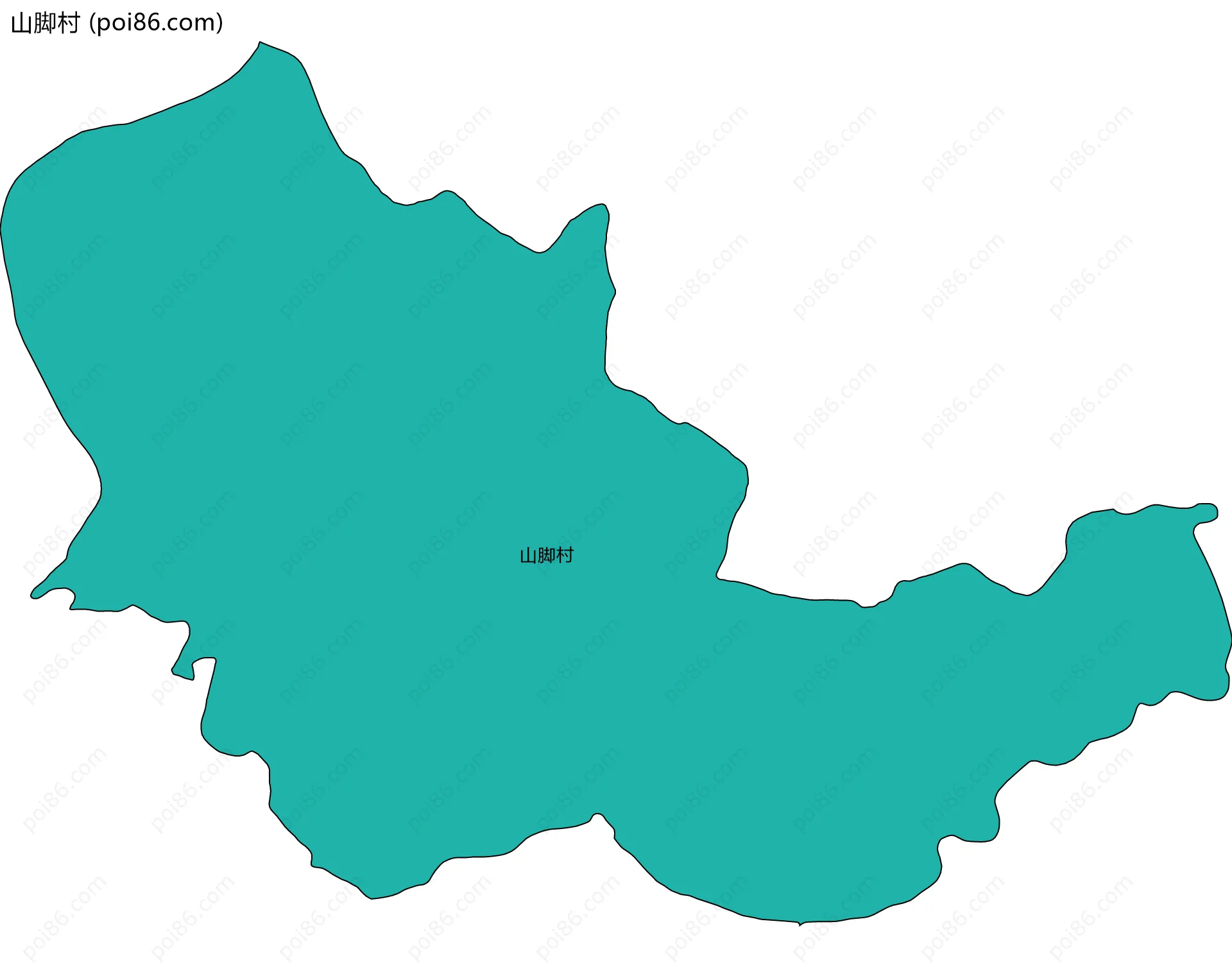 山脚村边界地图