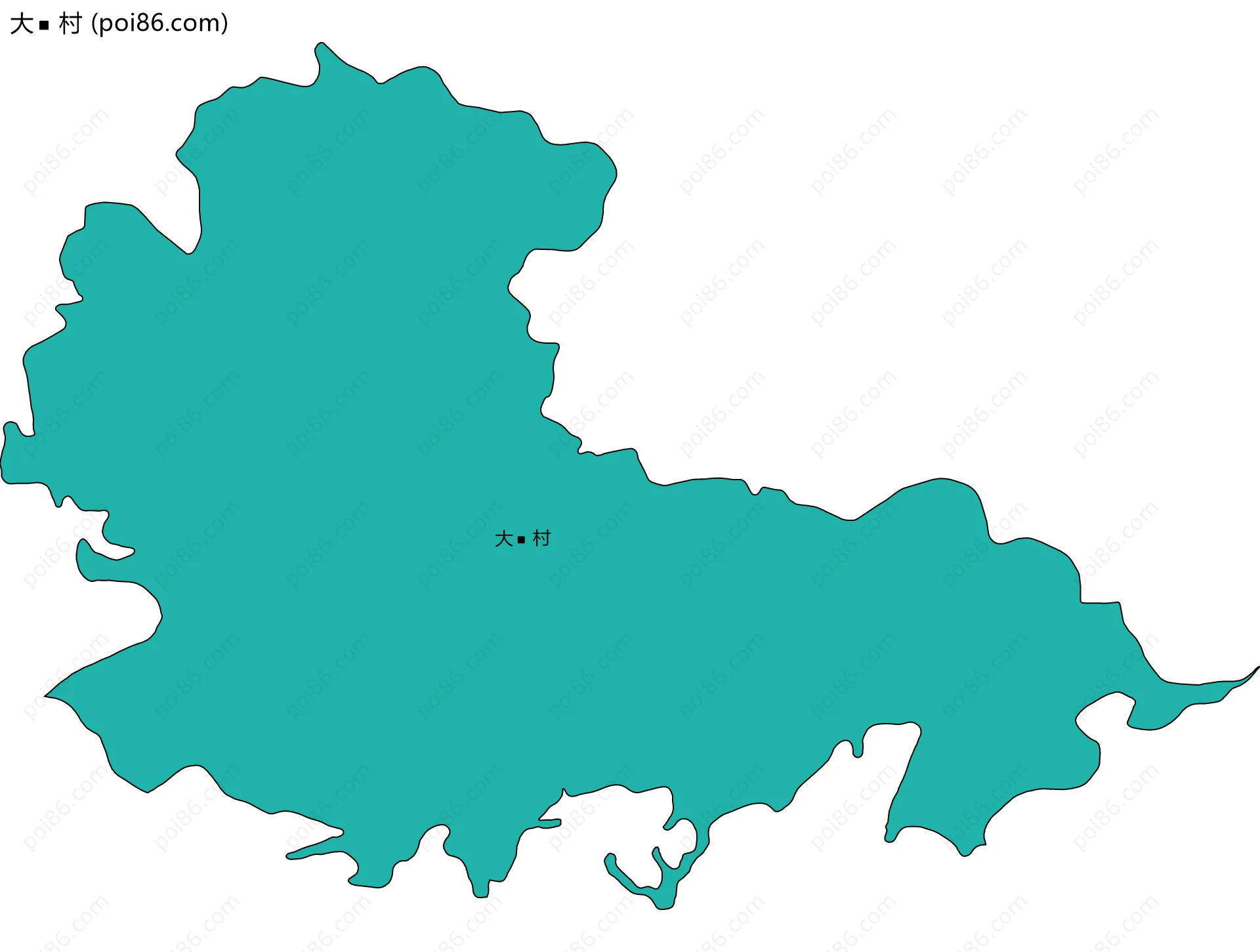 大村边界地图