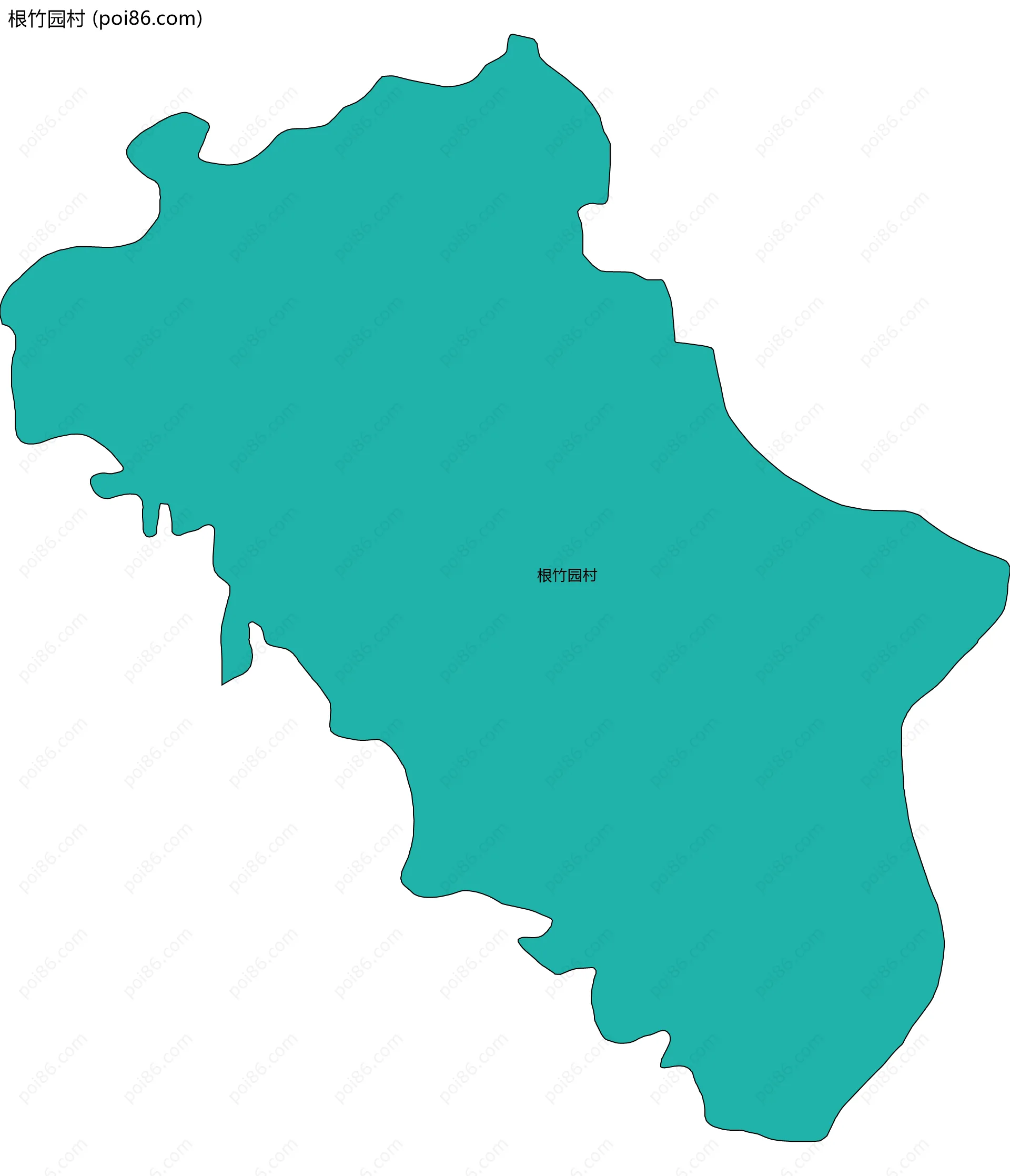 根竹园村边界地图