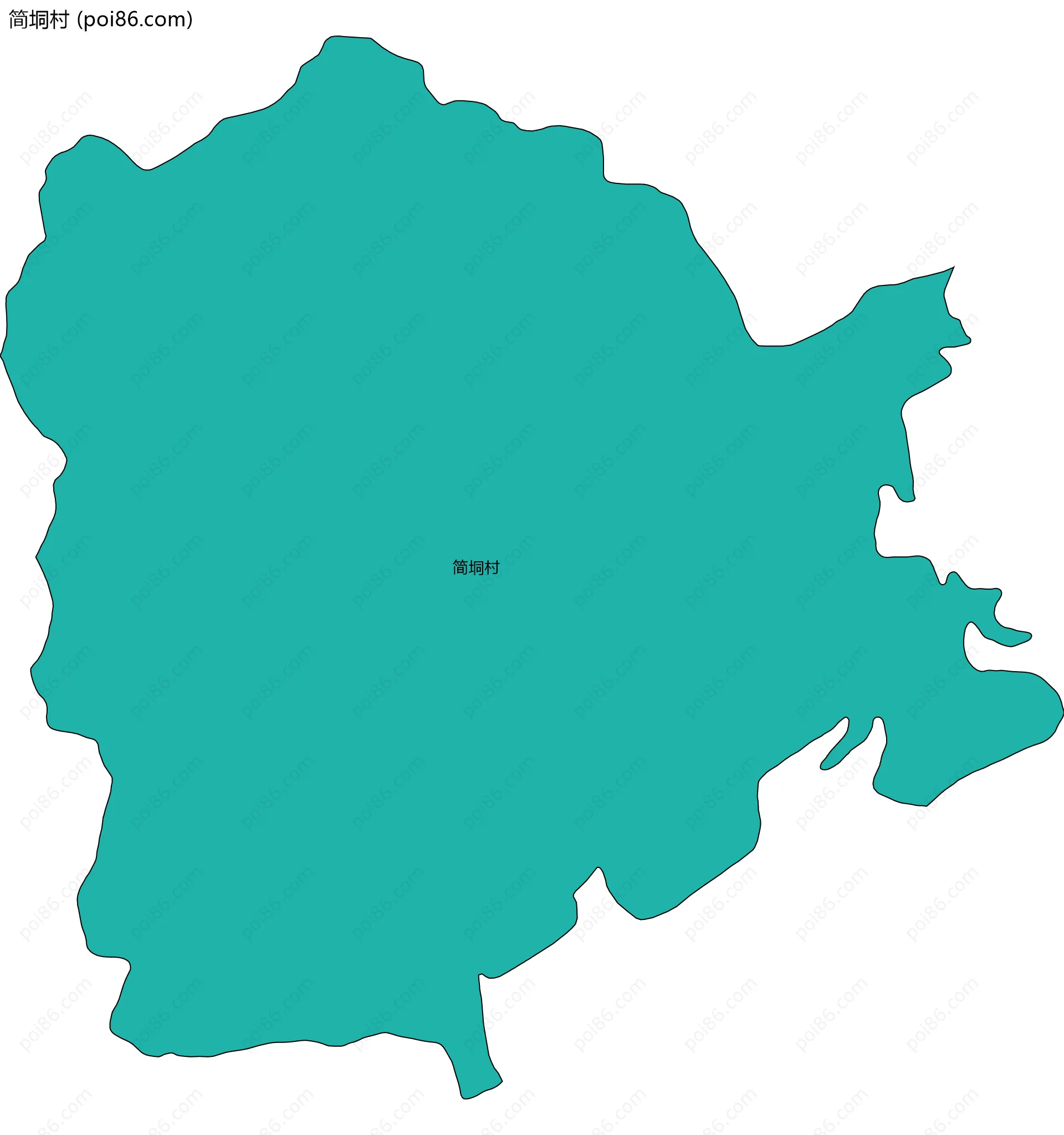 简垌村边界地图