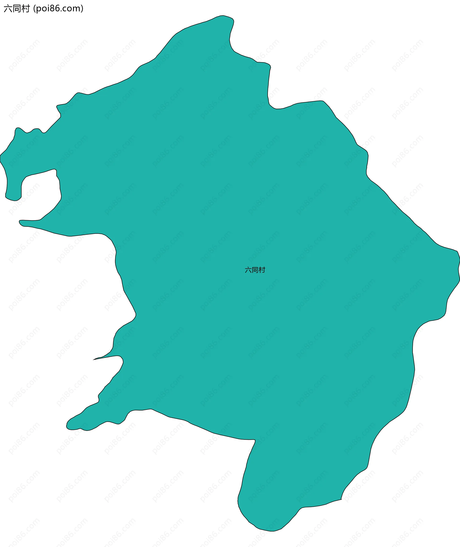 六同村边界地图