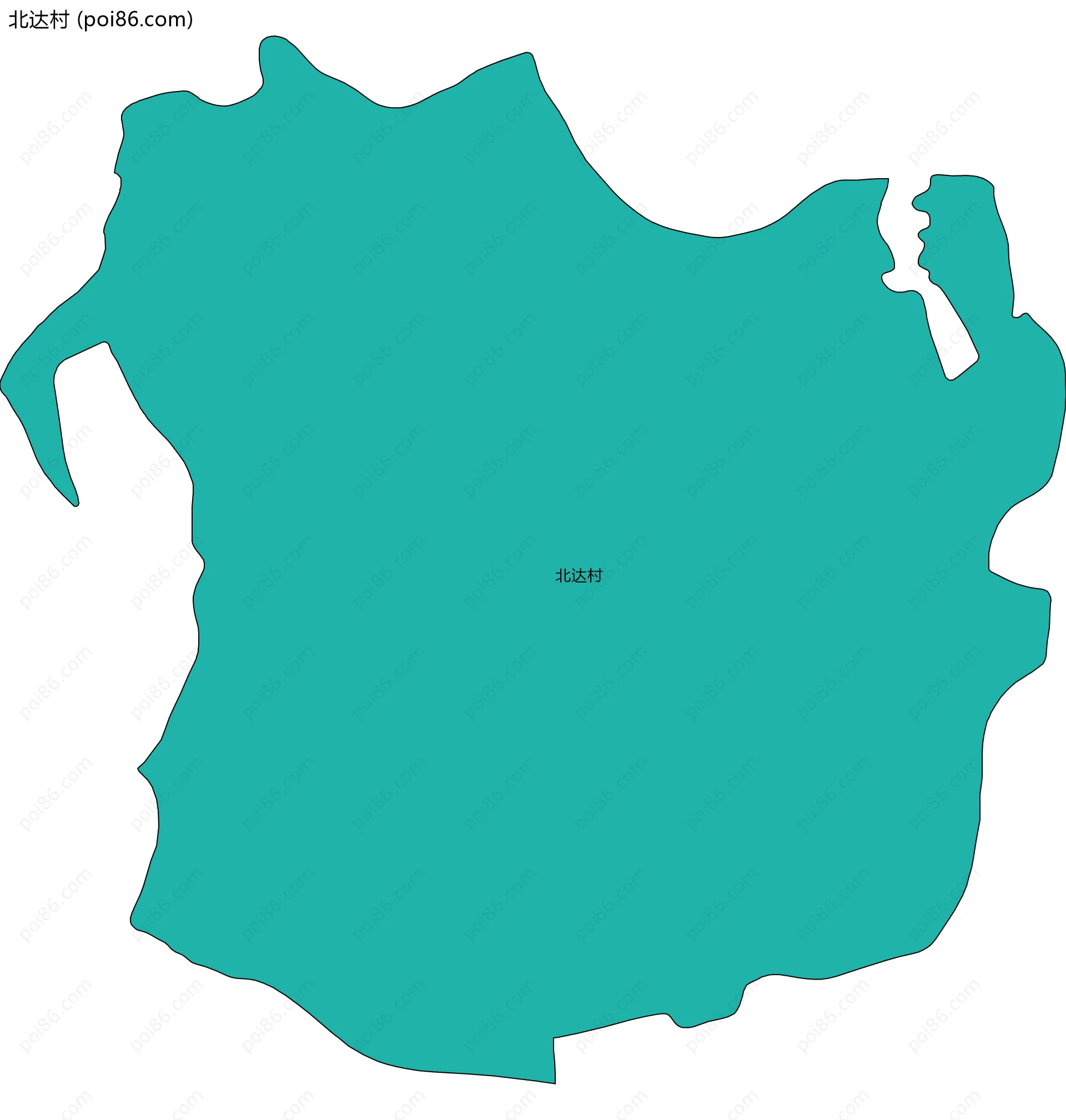 北达村边界地图