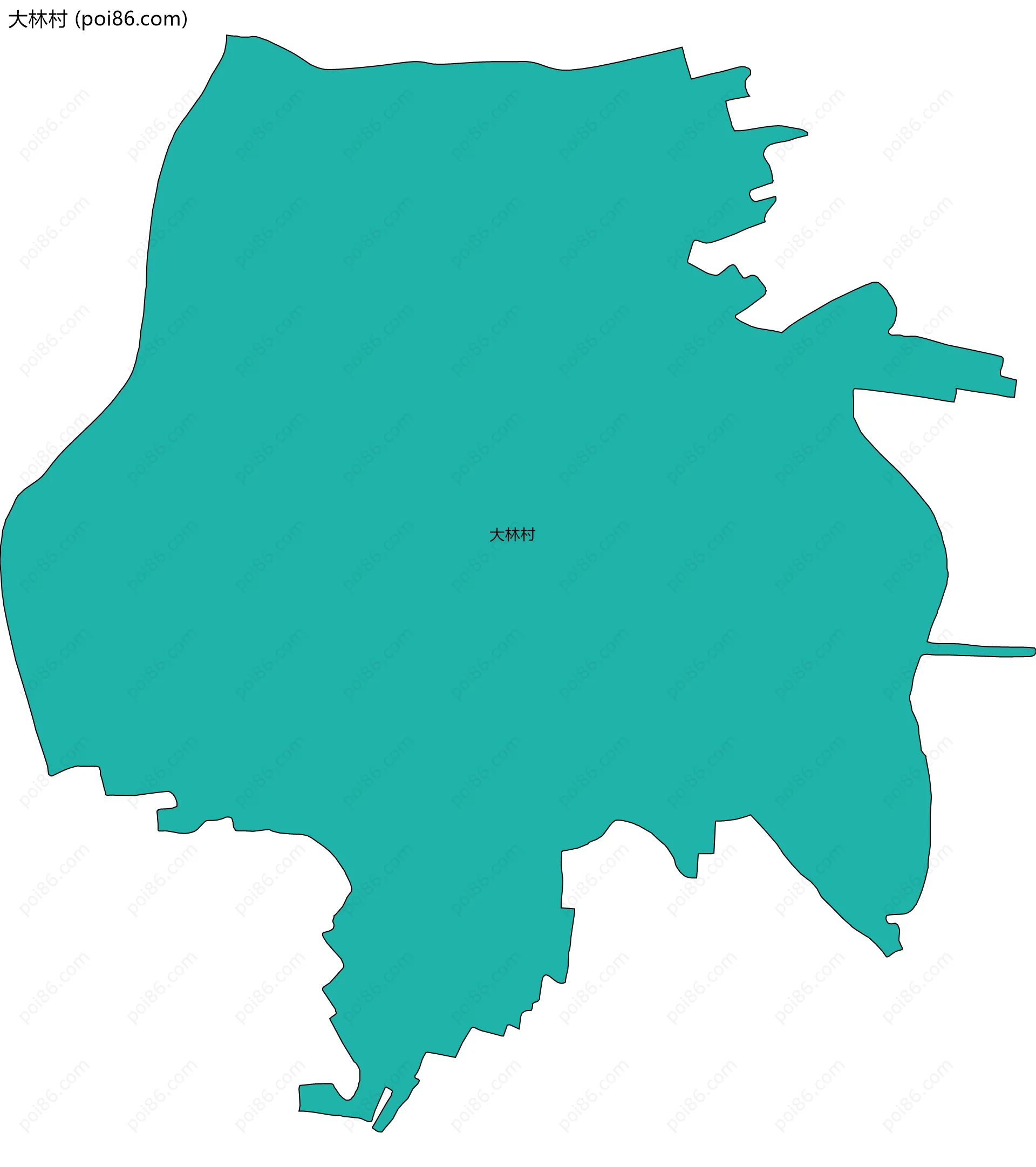 大林村边界地图