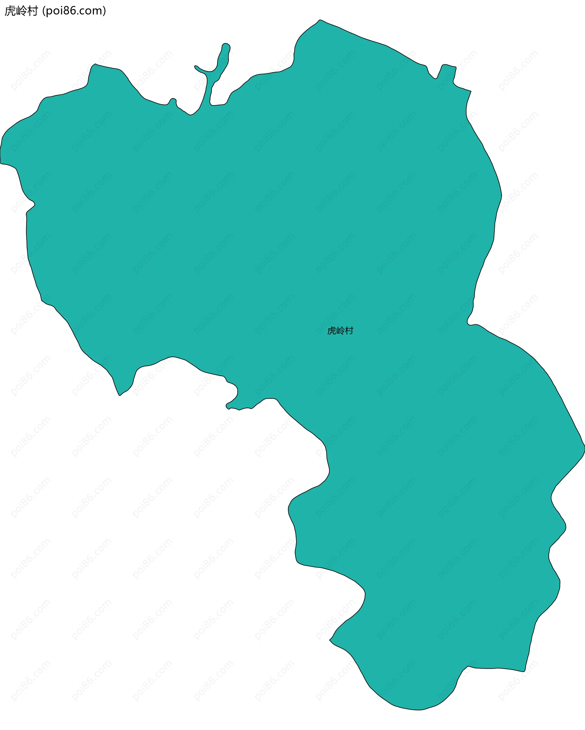虎岭村边界地图