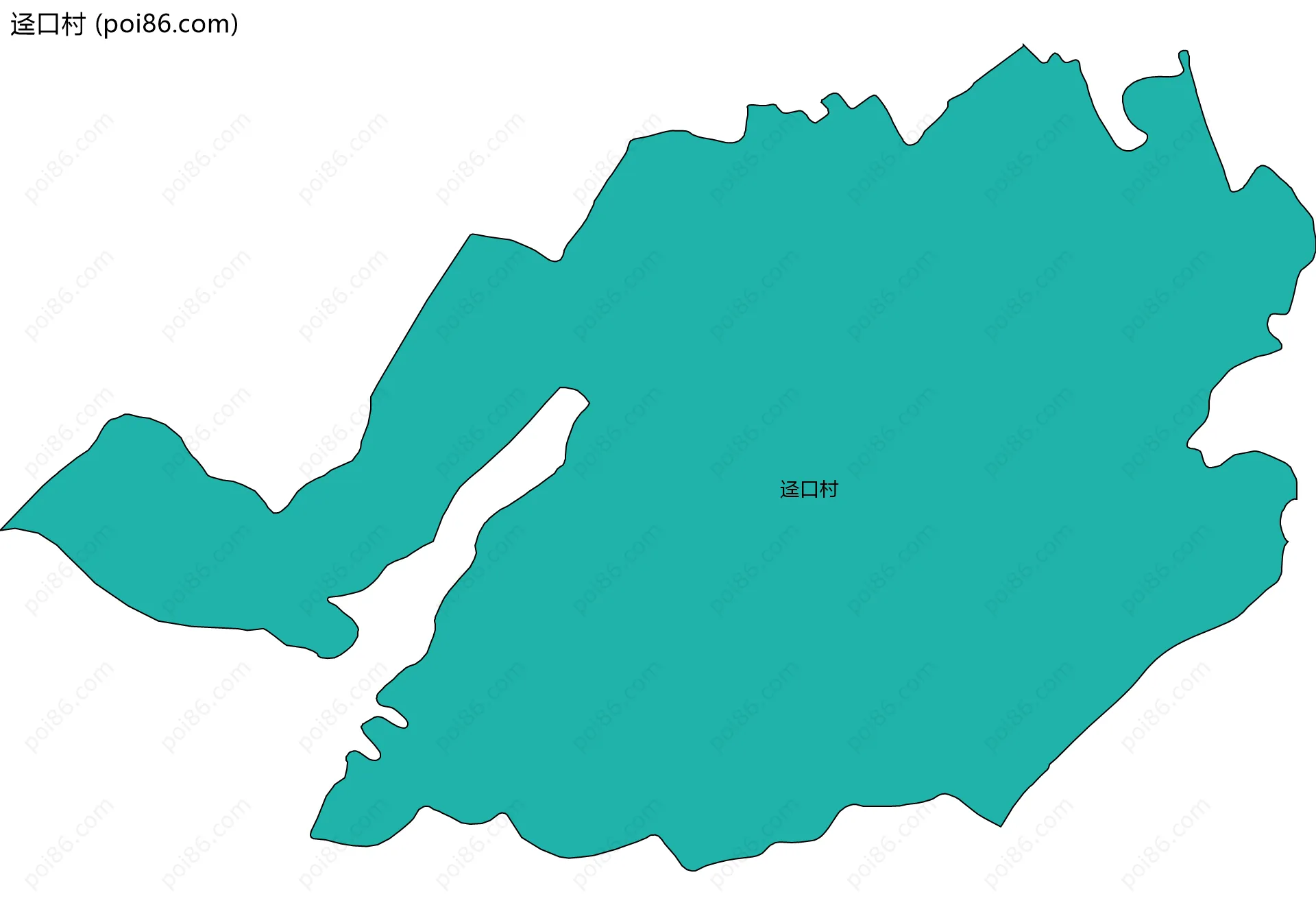迳口村边界地图