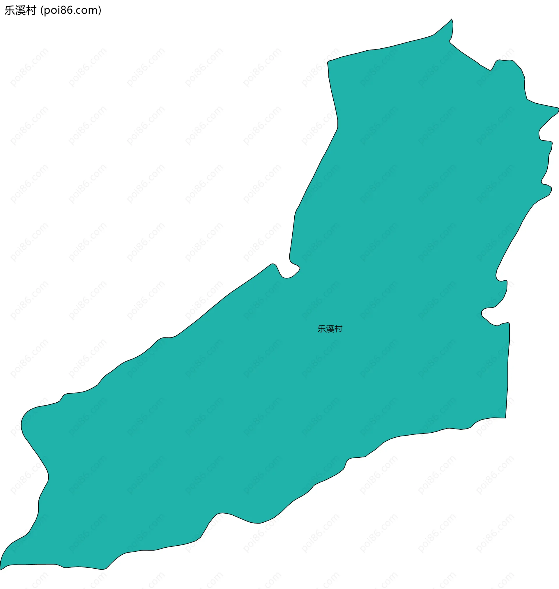 乐溪村边界地图