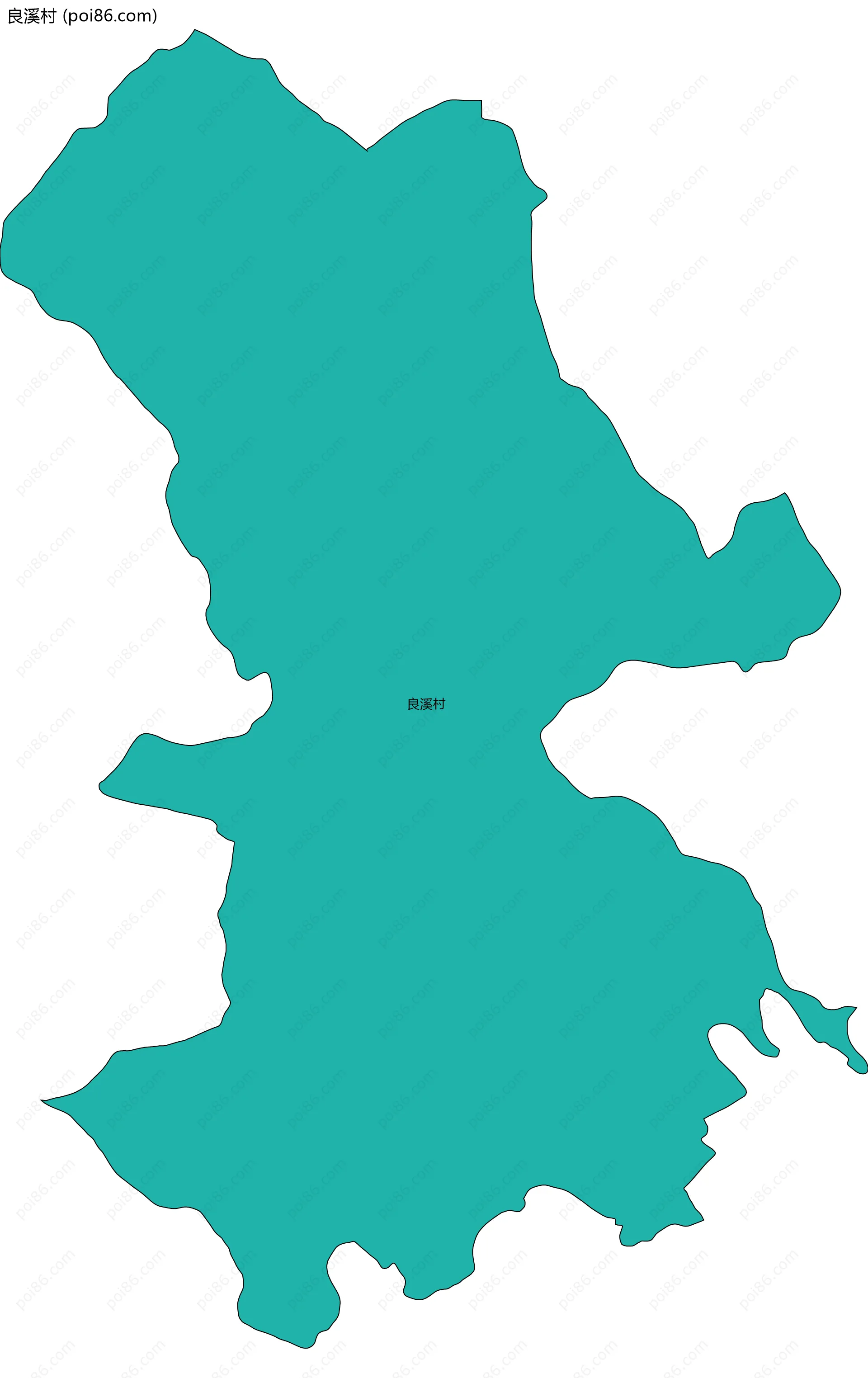 良溪村边界地图