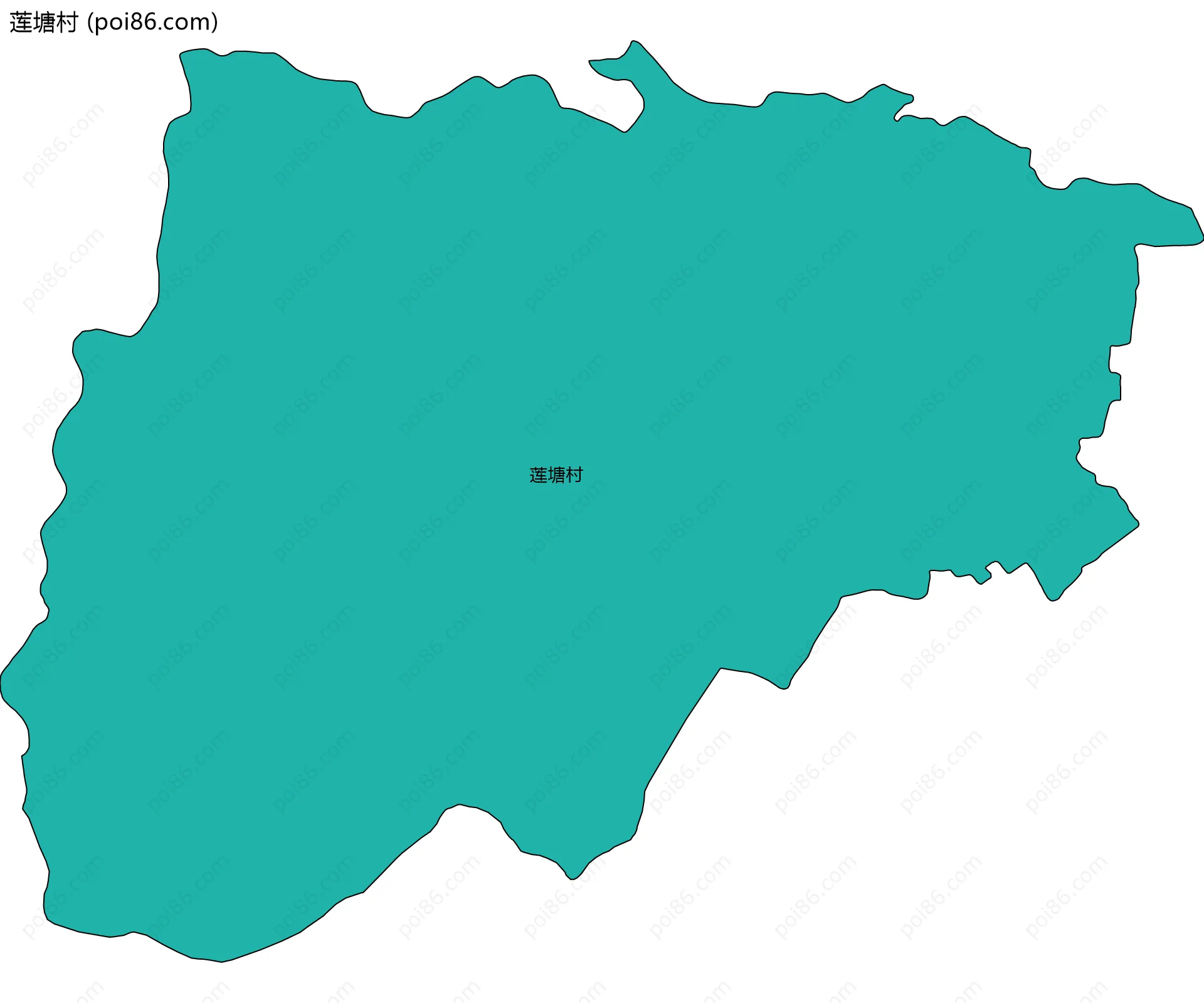 莲塘村边界地图