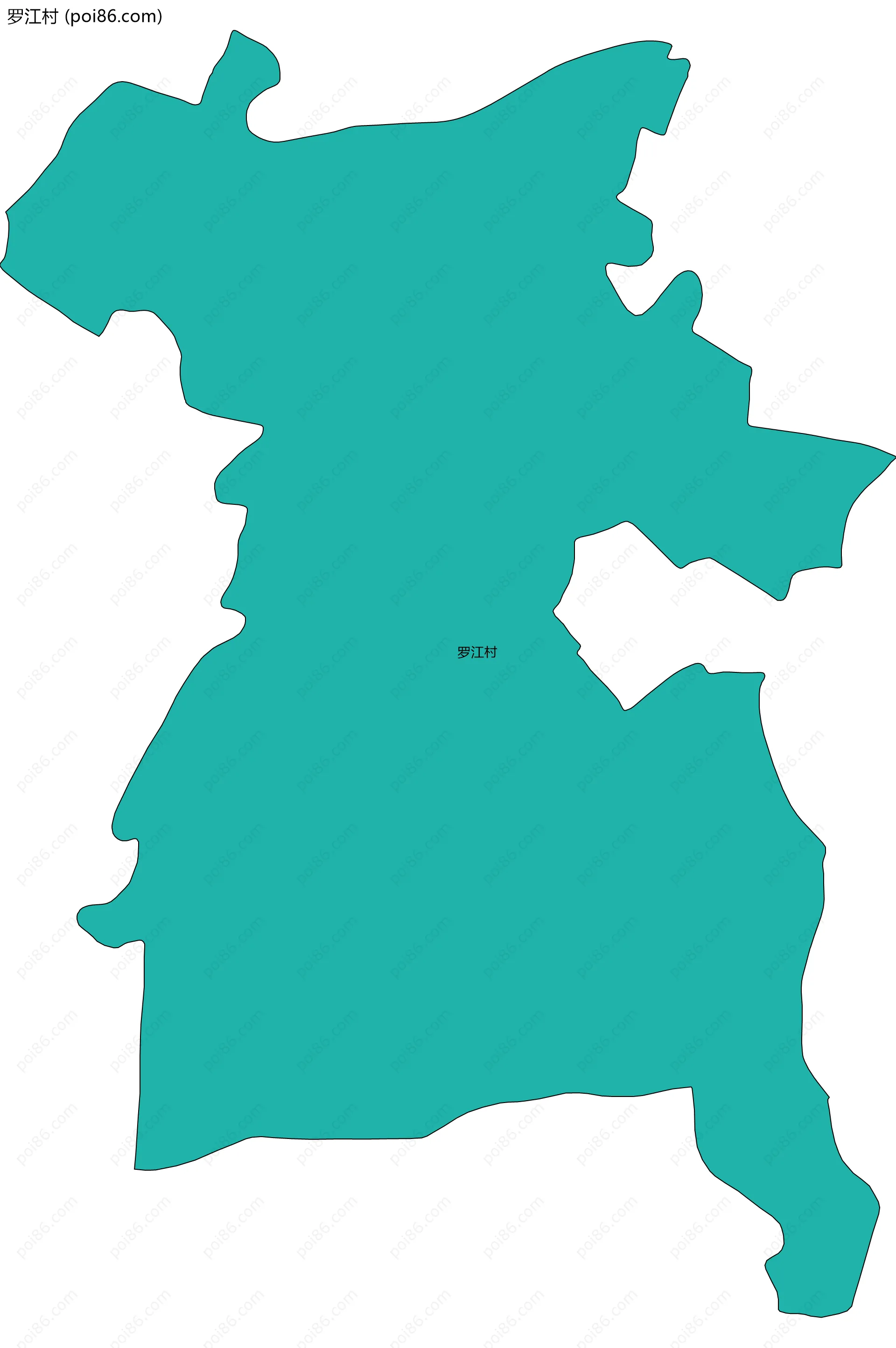 罗江村边界地图