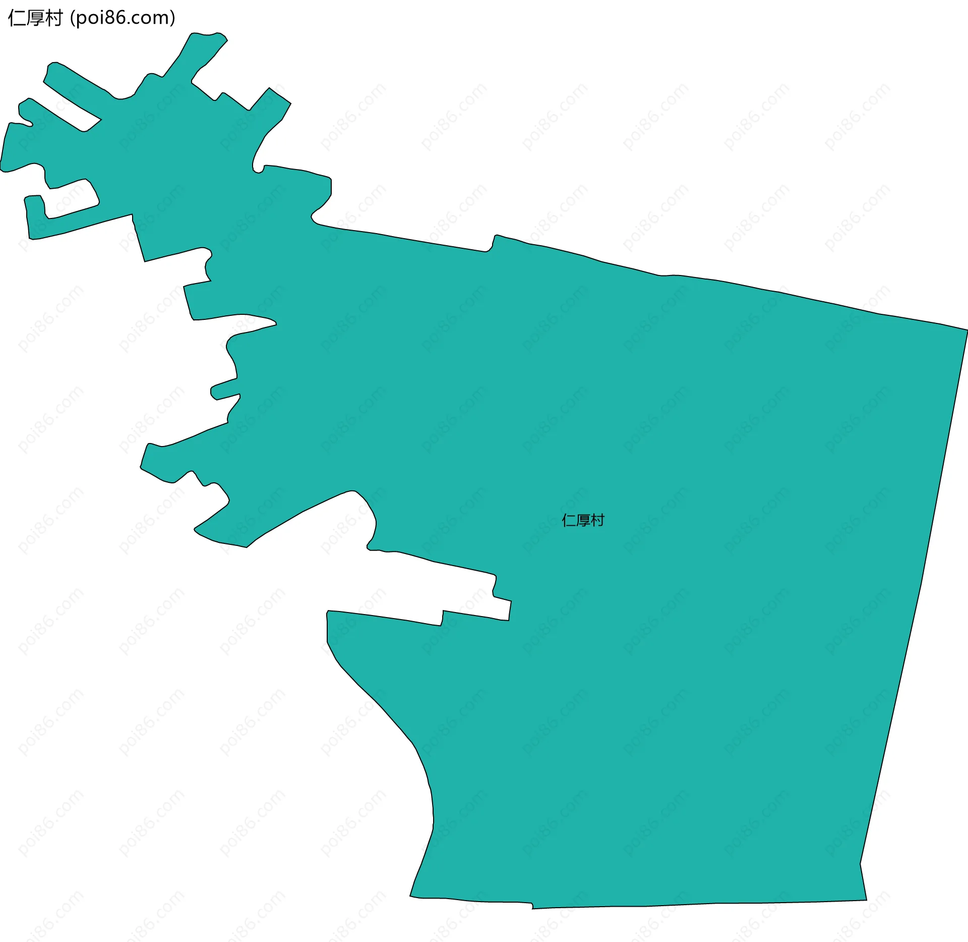 仁厚村边界地图