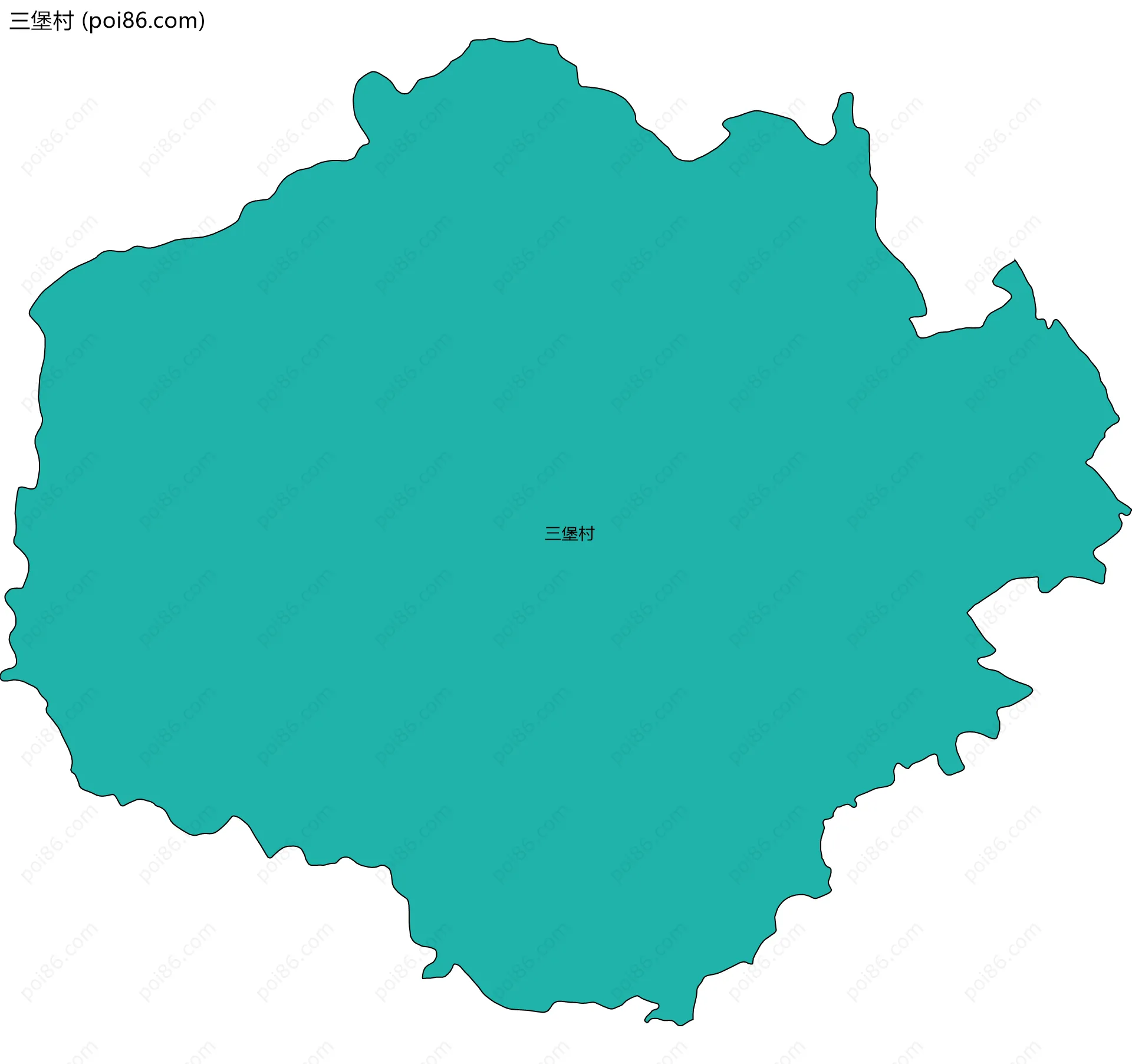 三堡村边界地图