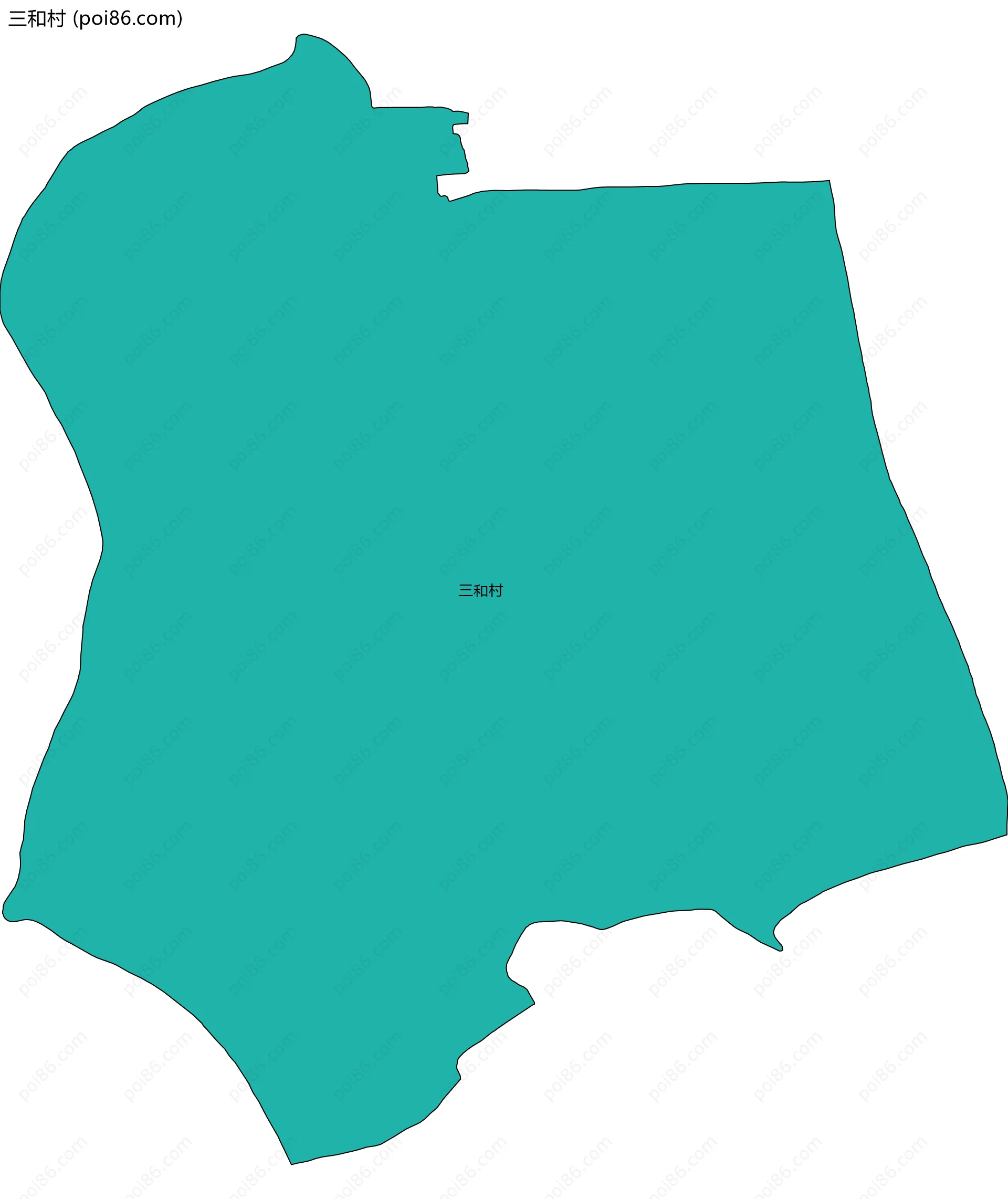 三和村边界地图