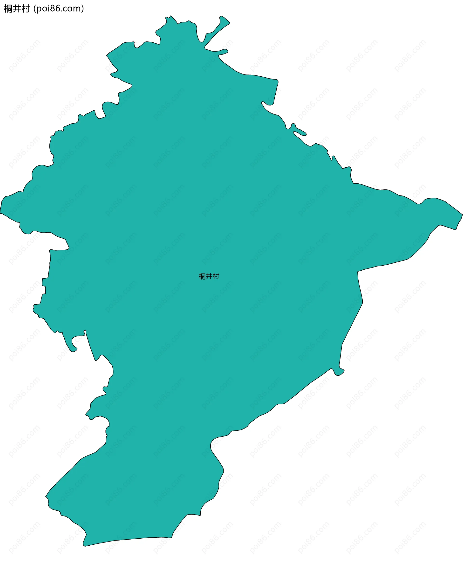 桐井村边界地图