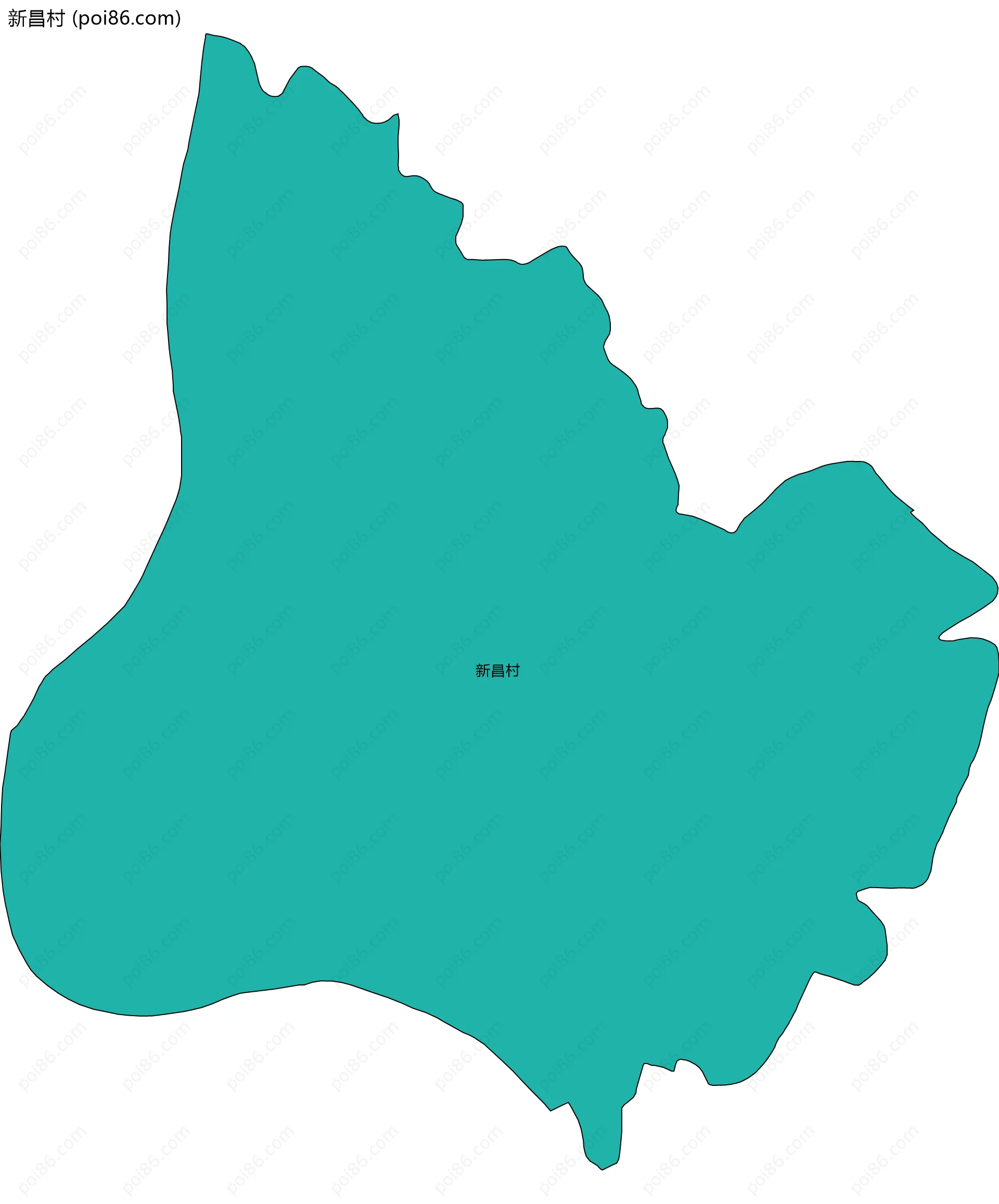 新昌村边界地图