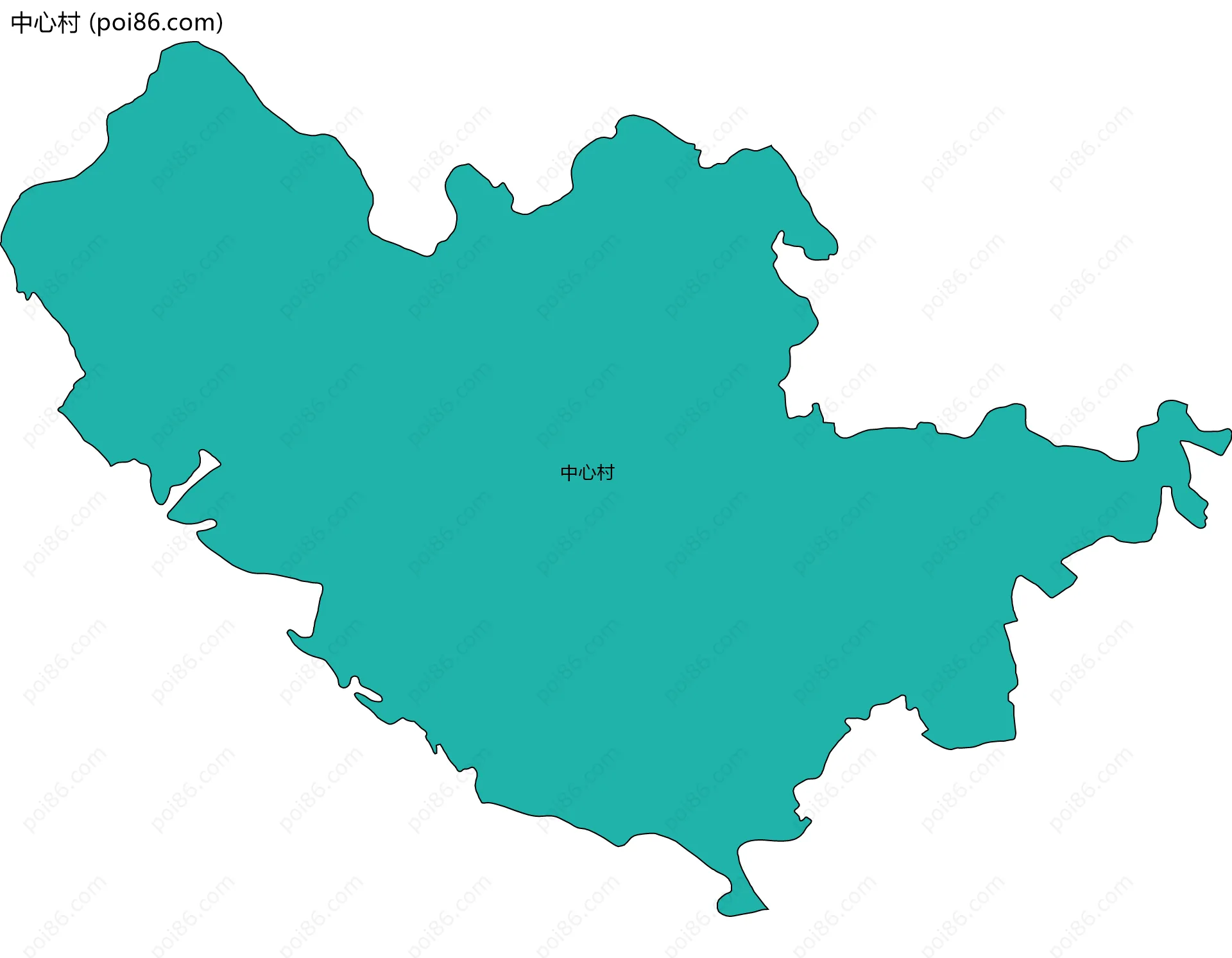 中心村边界地图