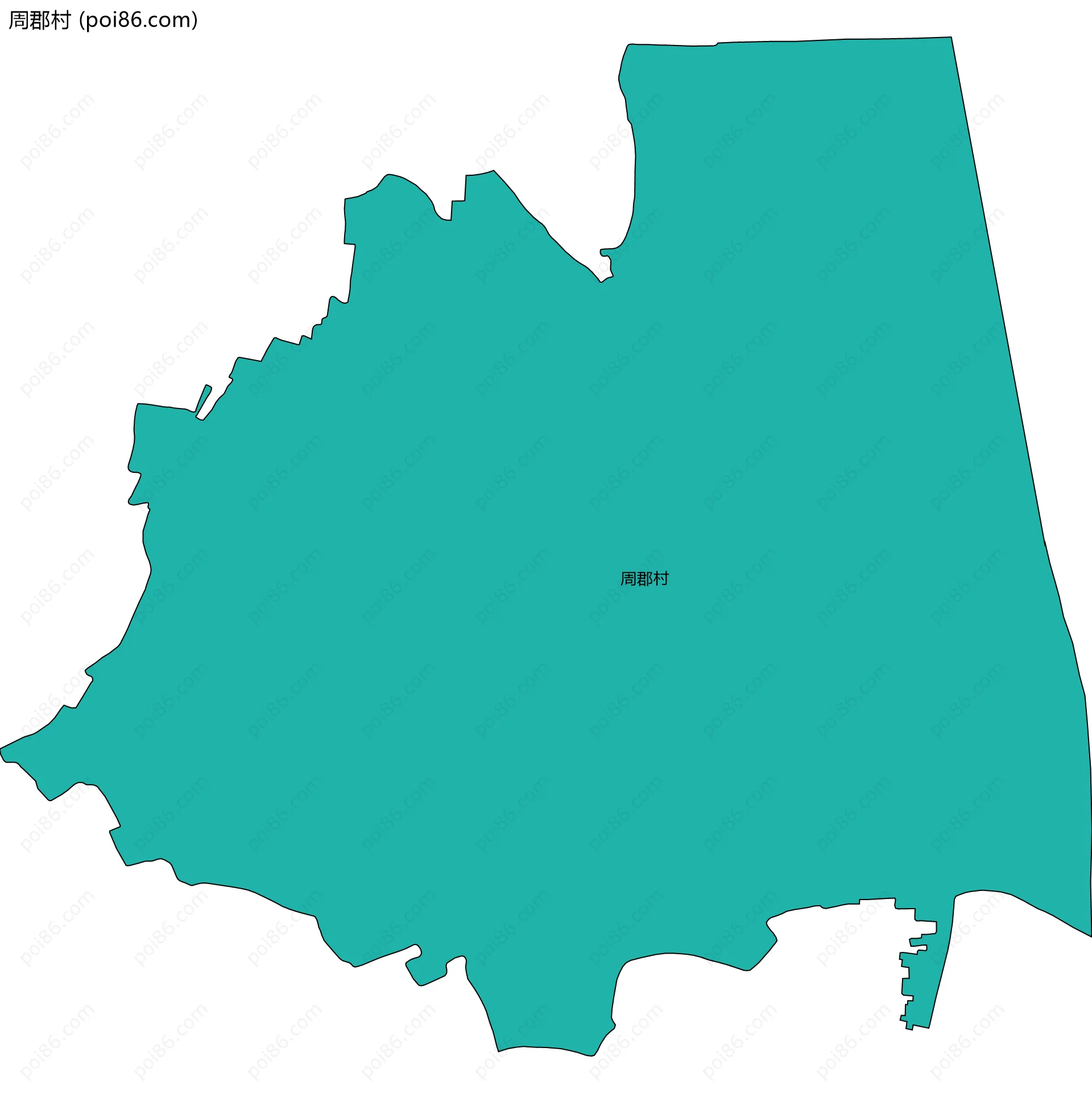 周郡村边界地图