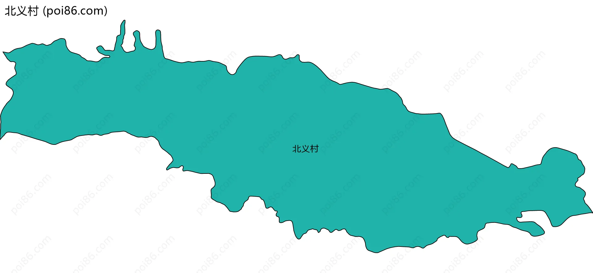 北义村边界地图