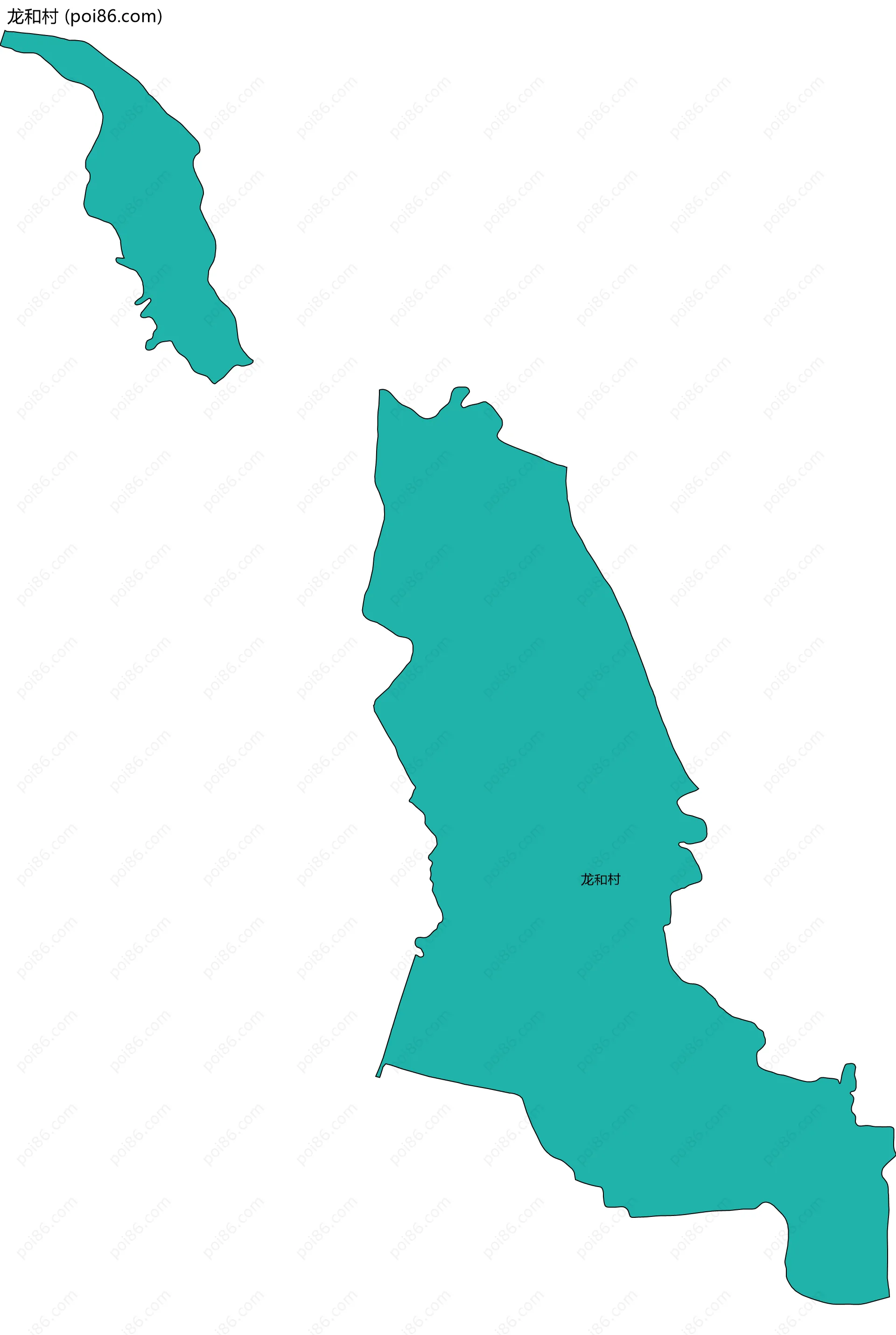 龙和村边界地图