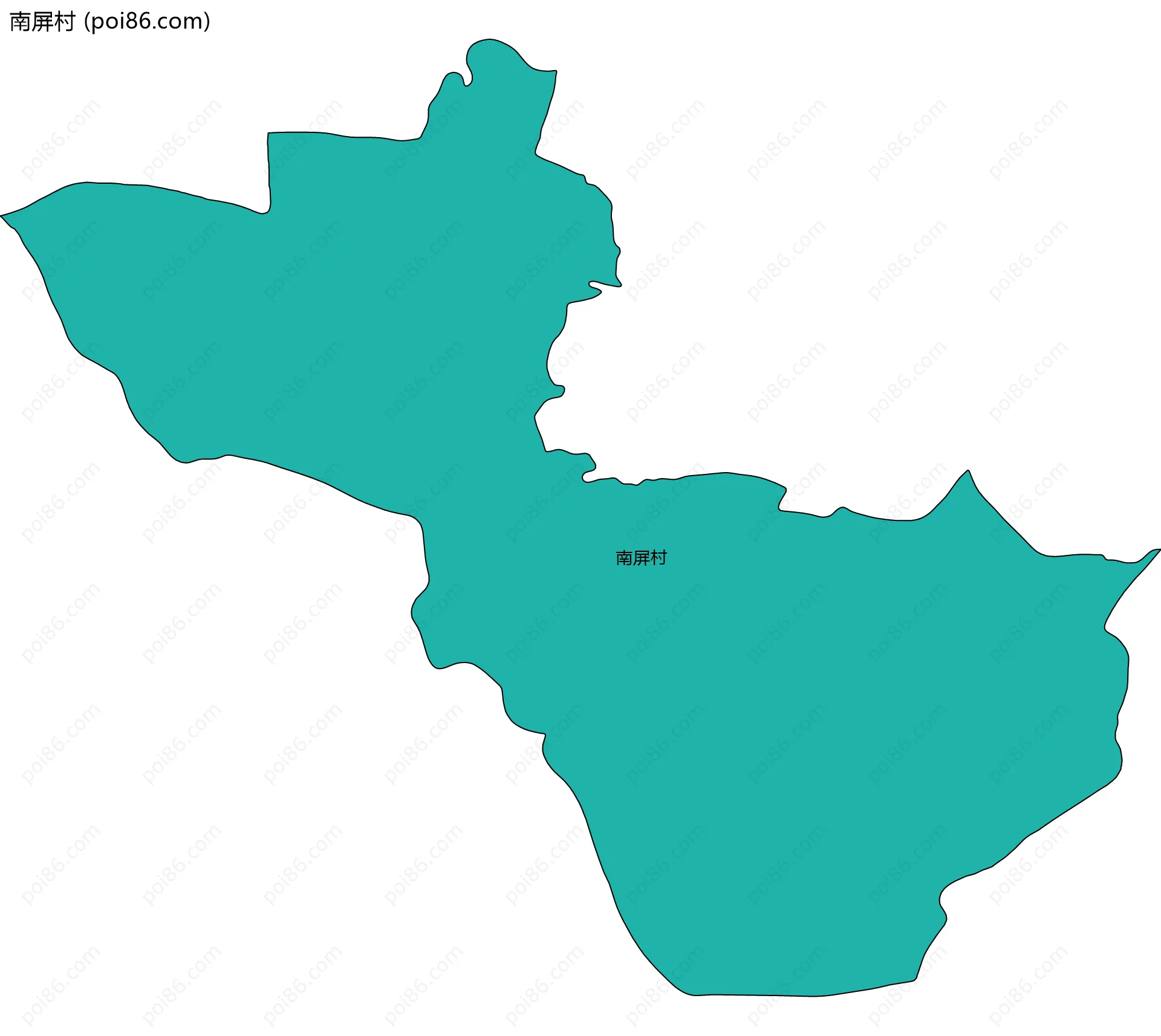 南屏村边界地图