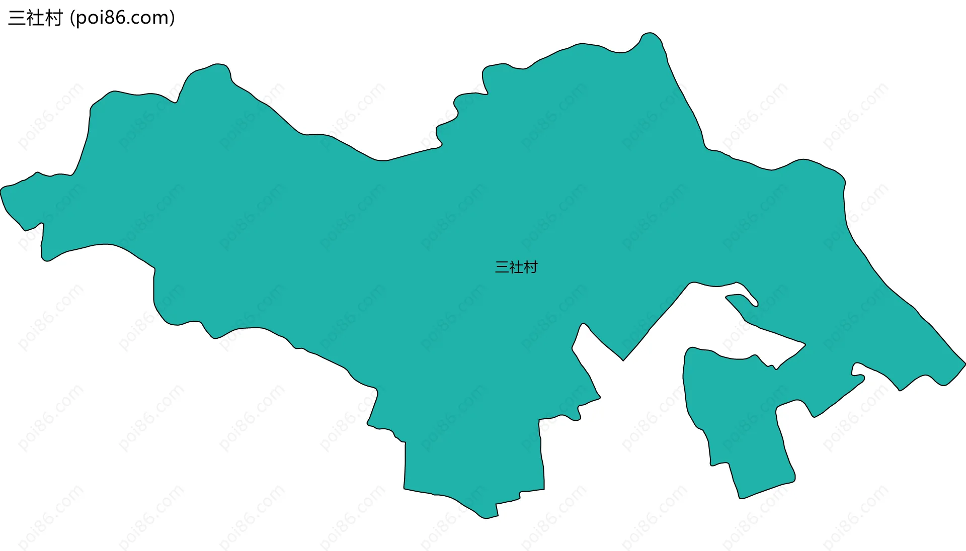 三社村边界地图