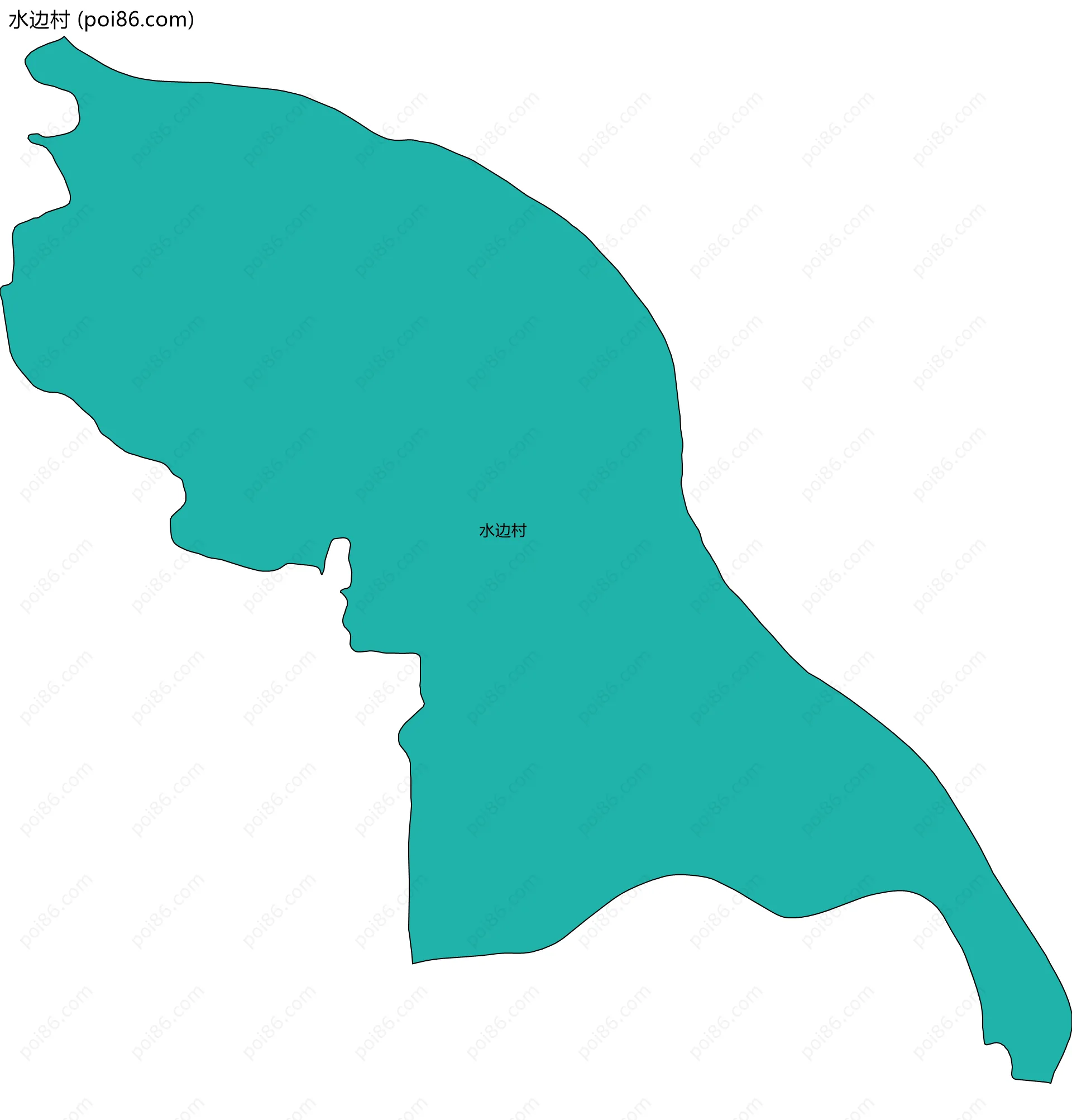 水边村边界地图
