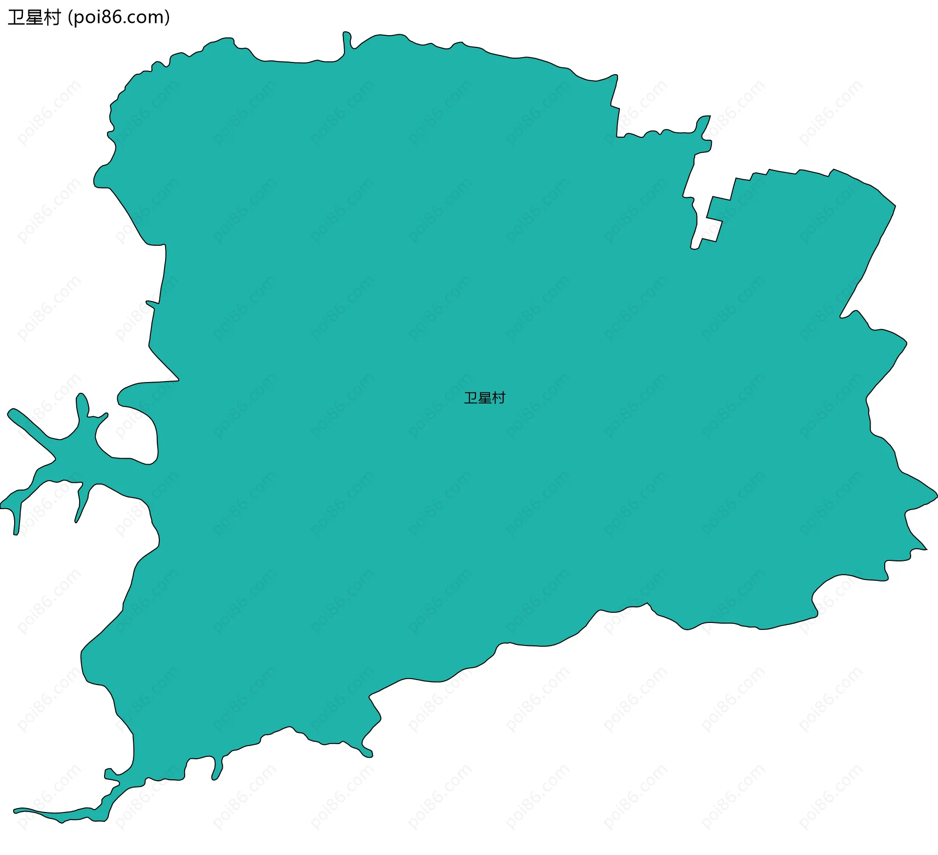 卫星村边界地图