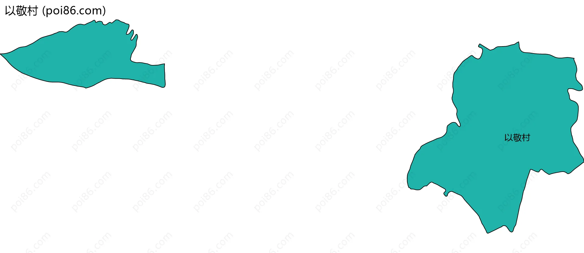 以敬村边界地图