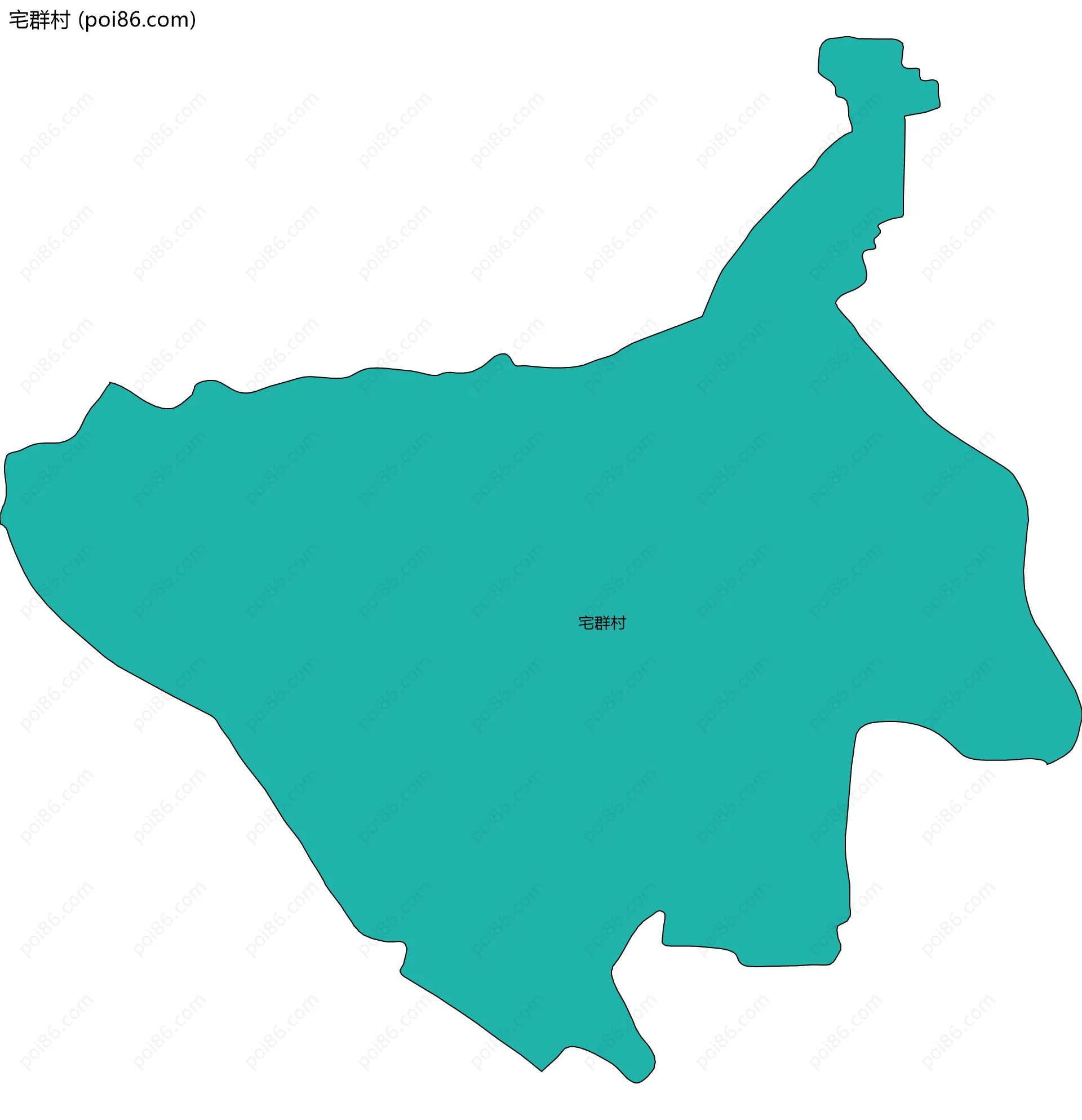 宅群村边界地图