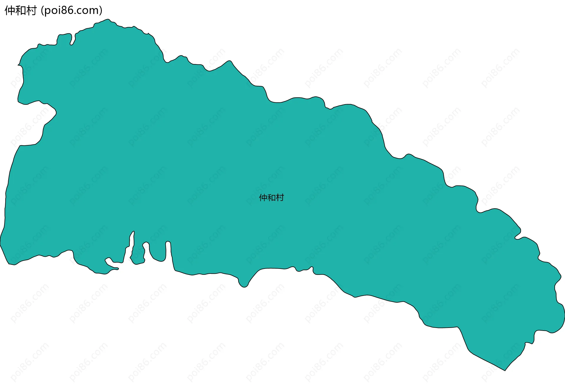 仲和村边界地图