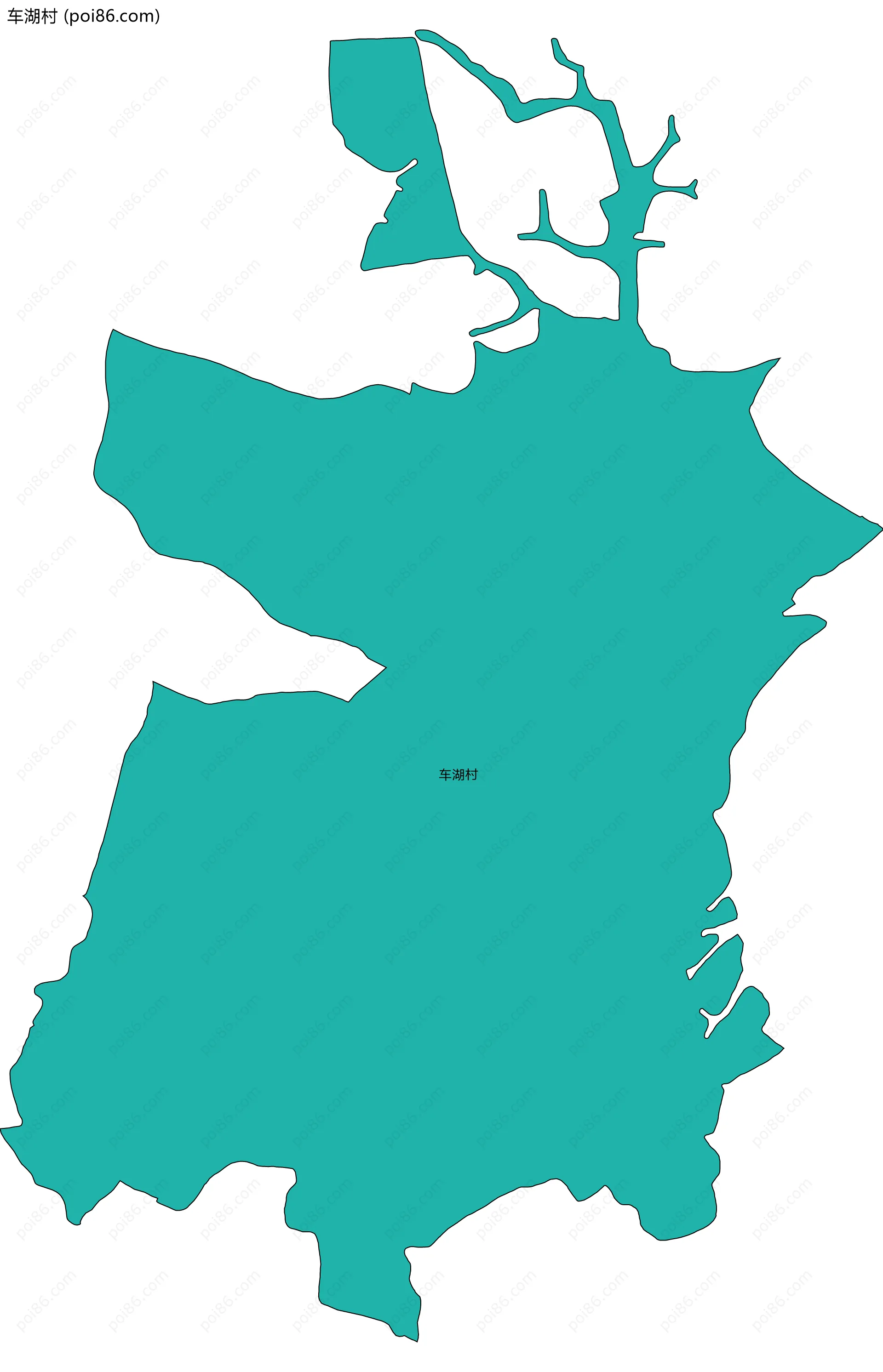 车湖村边界地图