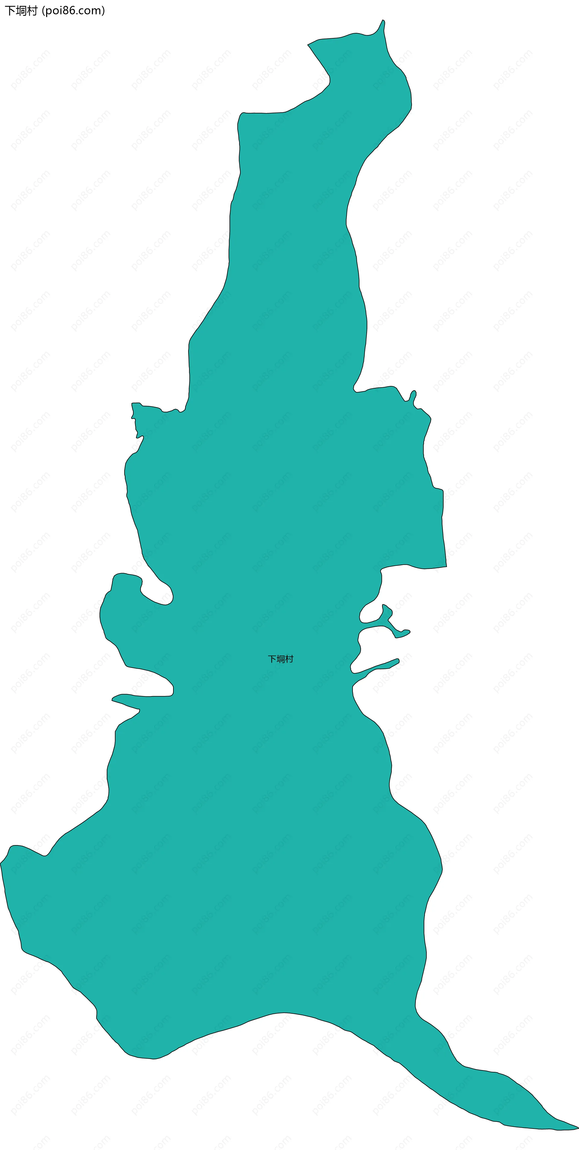 下垌村边界地图