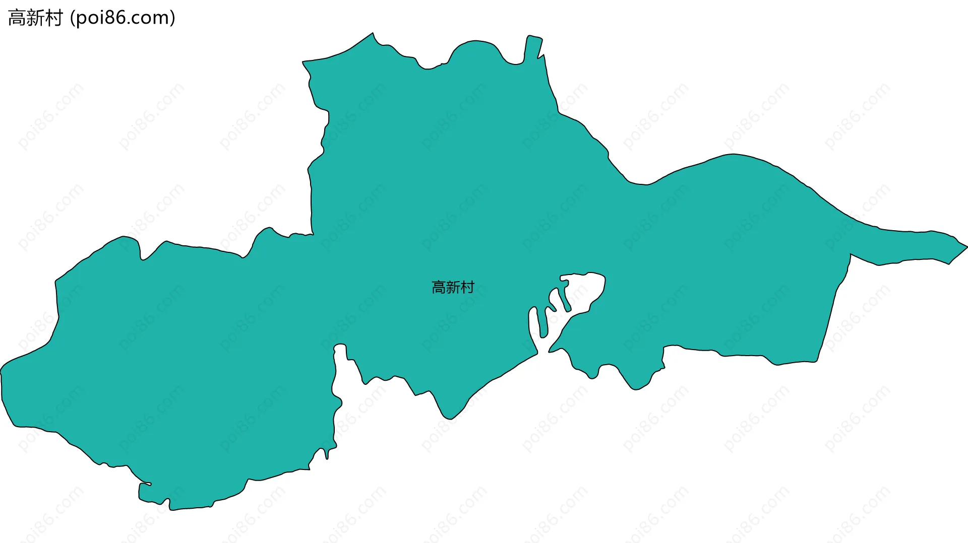 高新村边界地图