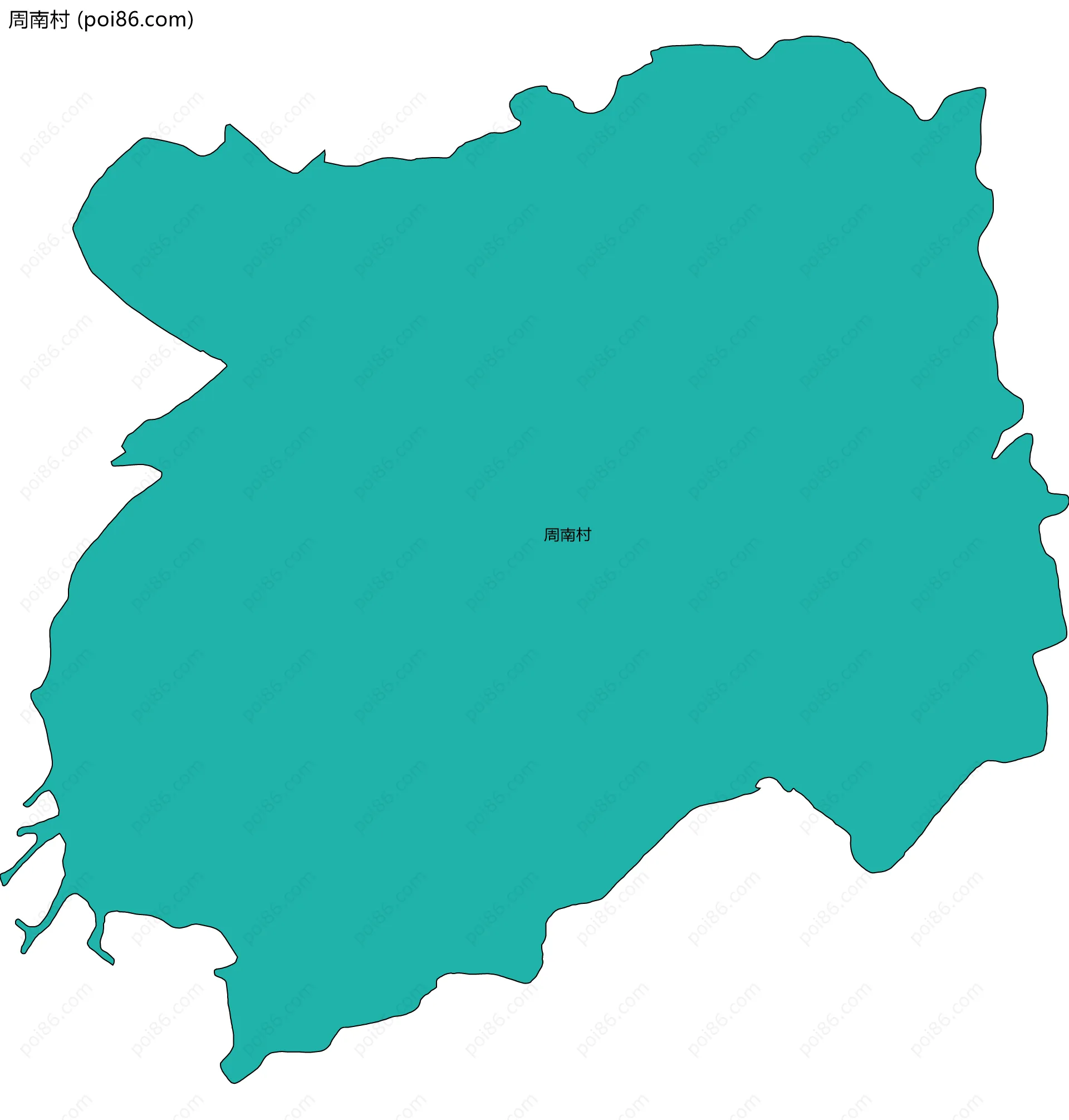 周南村边界地图