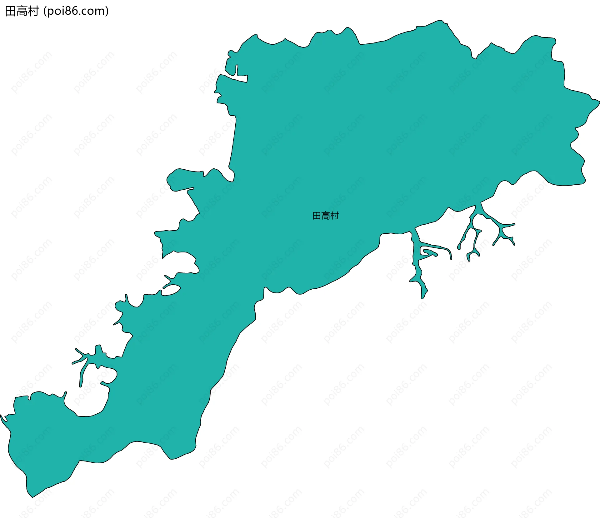 田高村边界地图