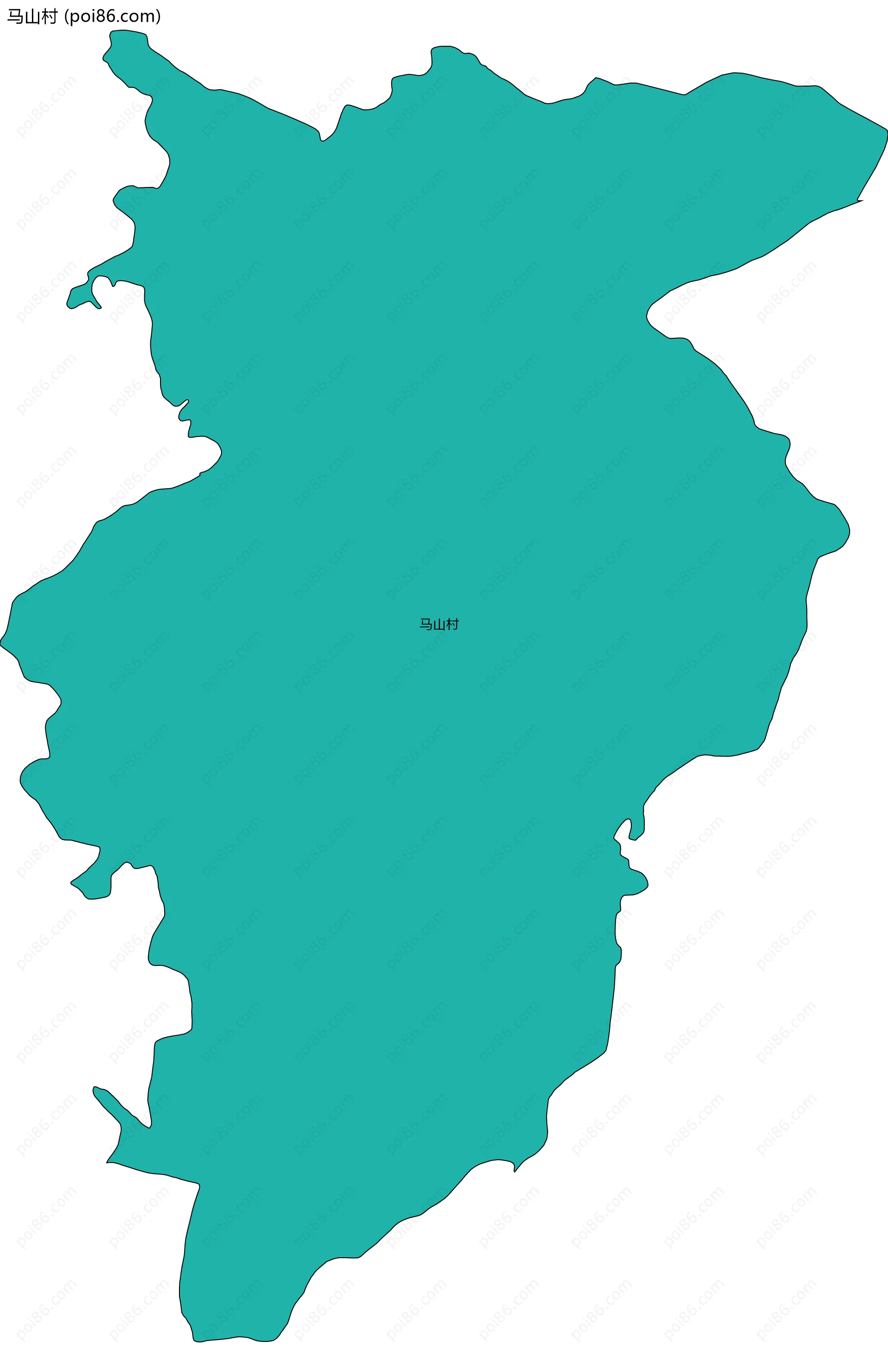 马山村边界地图