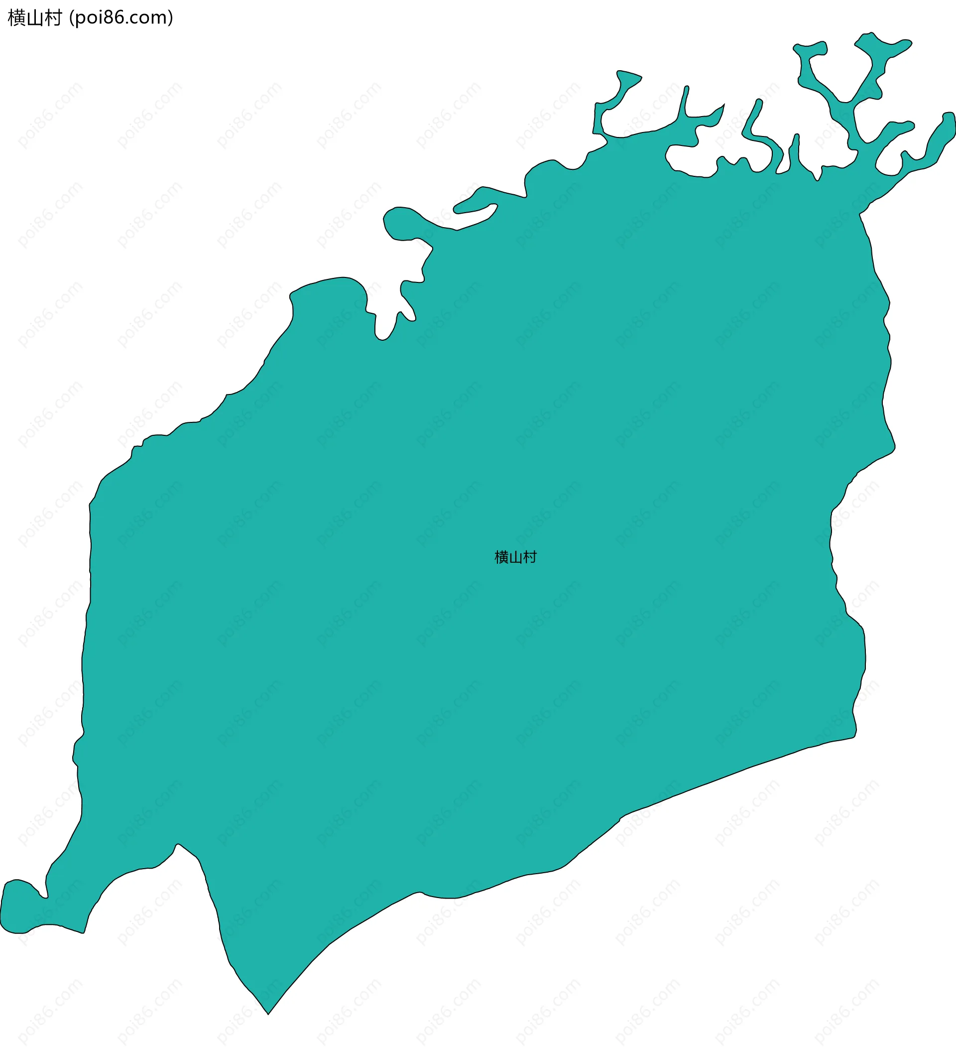 横山村边界地图