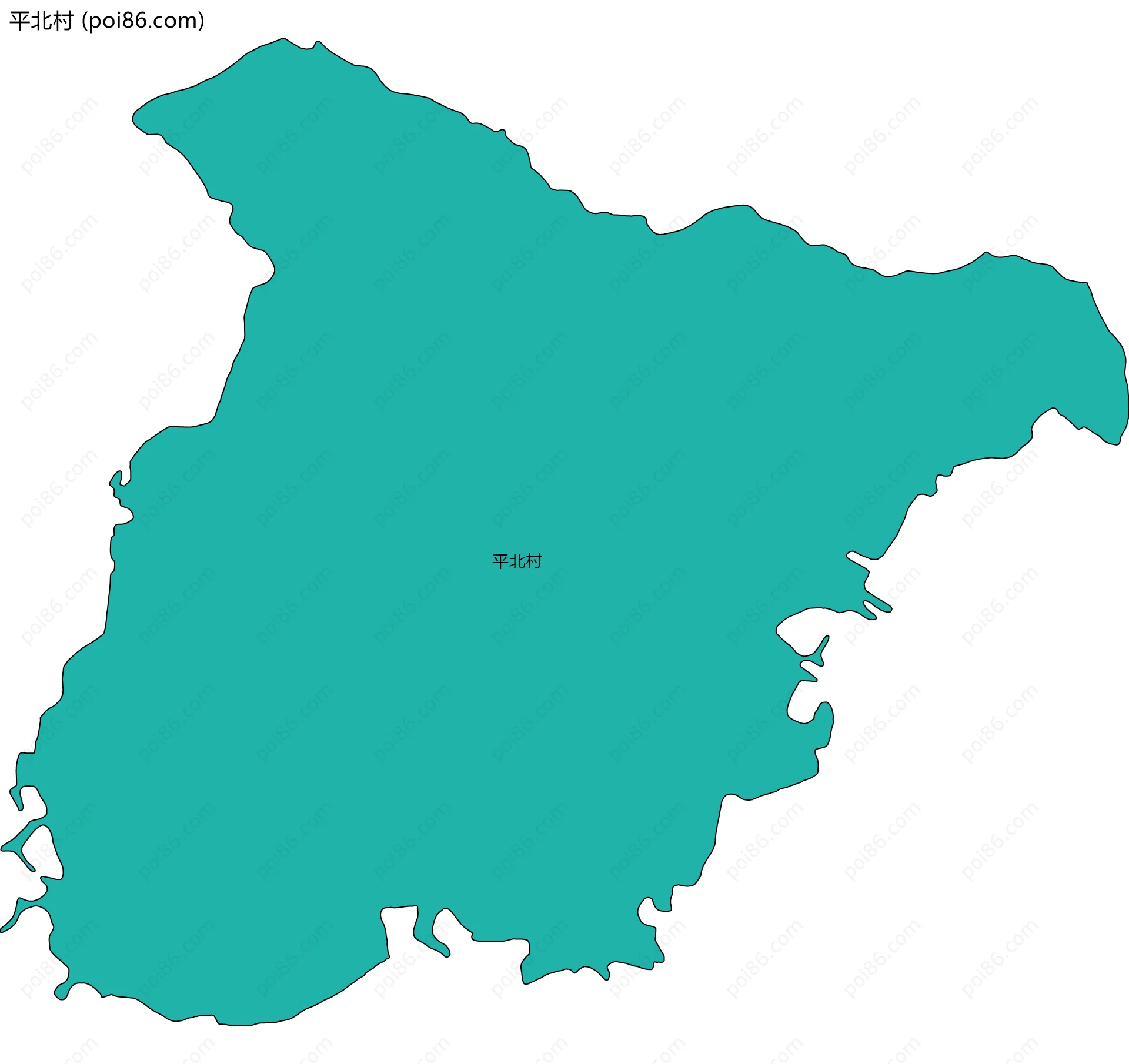 平北村边界地图