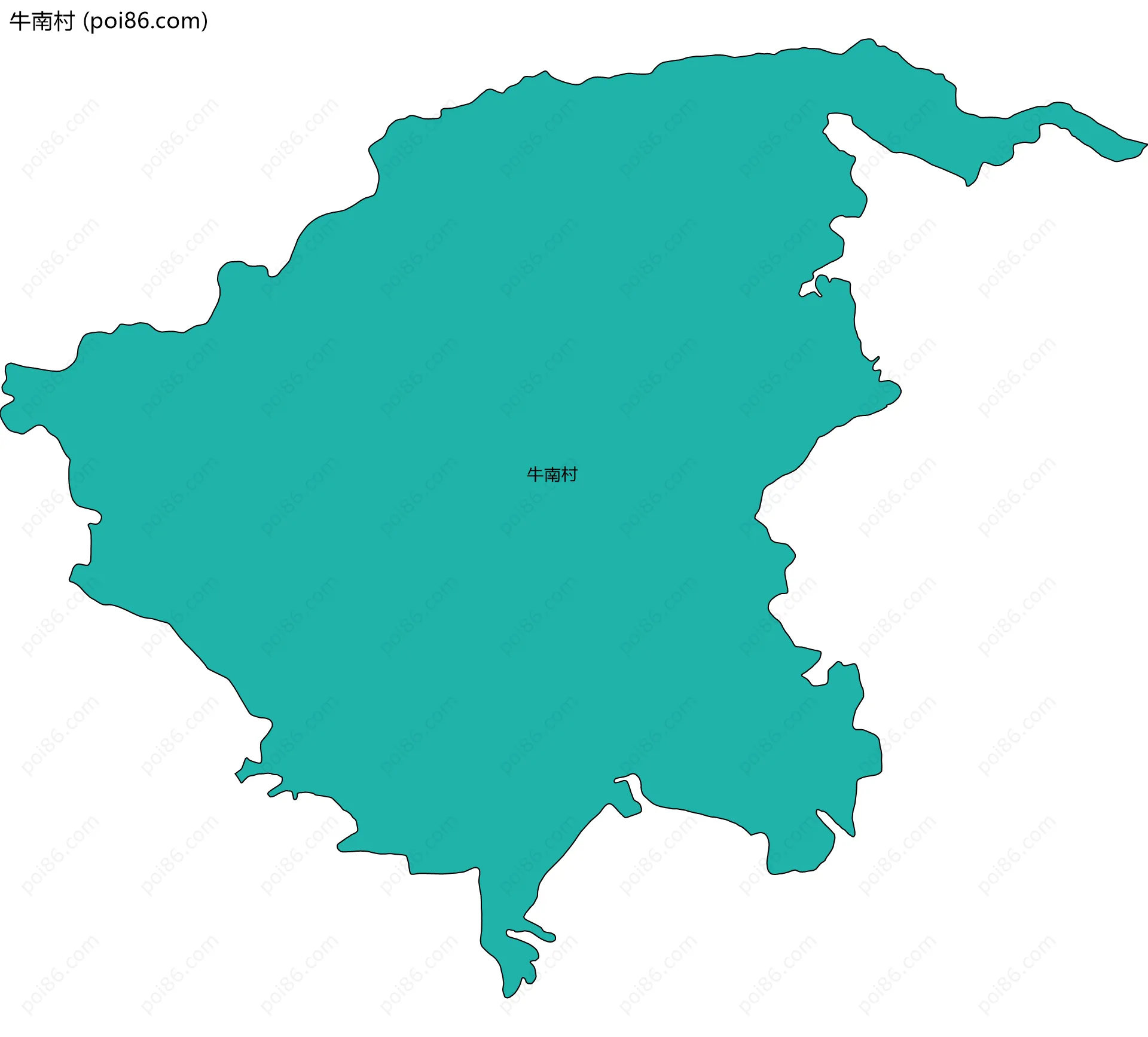 牛南村边界地图