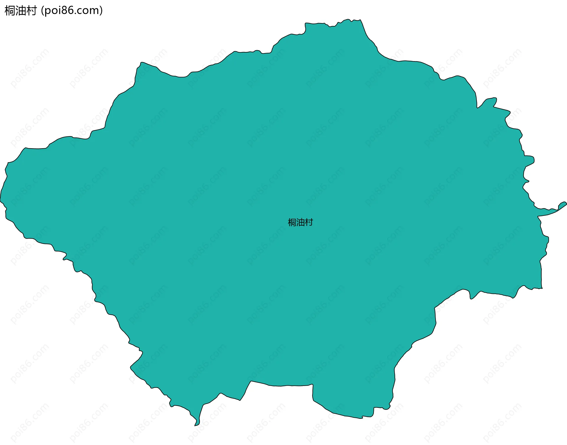 桐油村边界地图