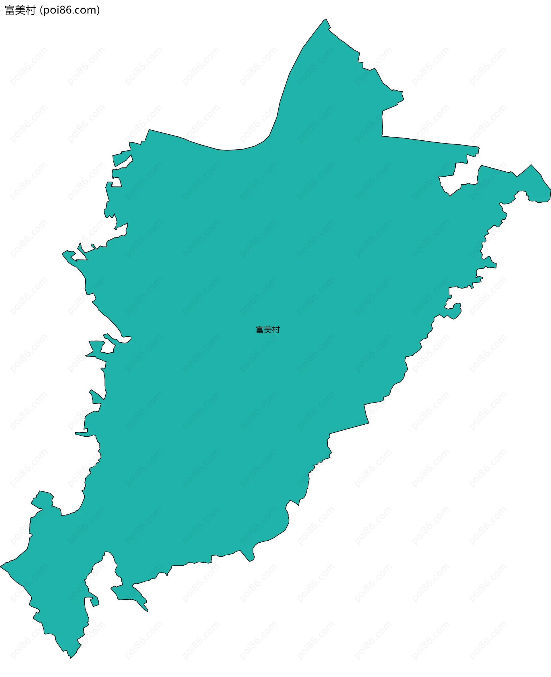富美村边界地图