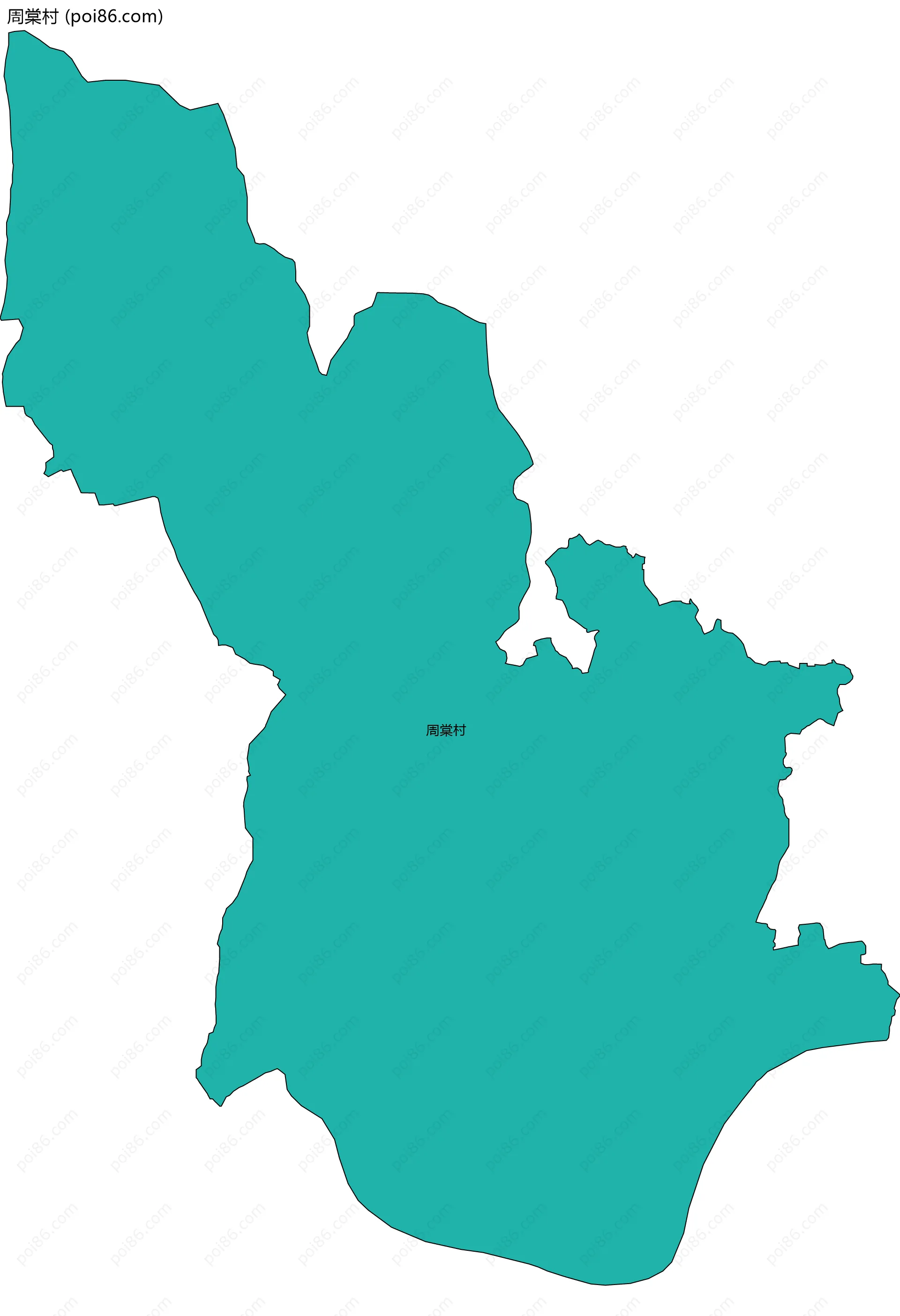 周棠村边界地图