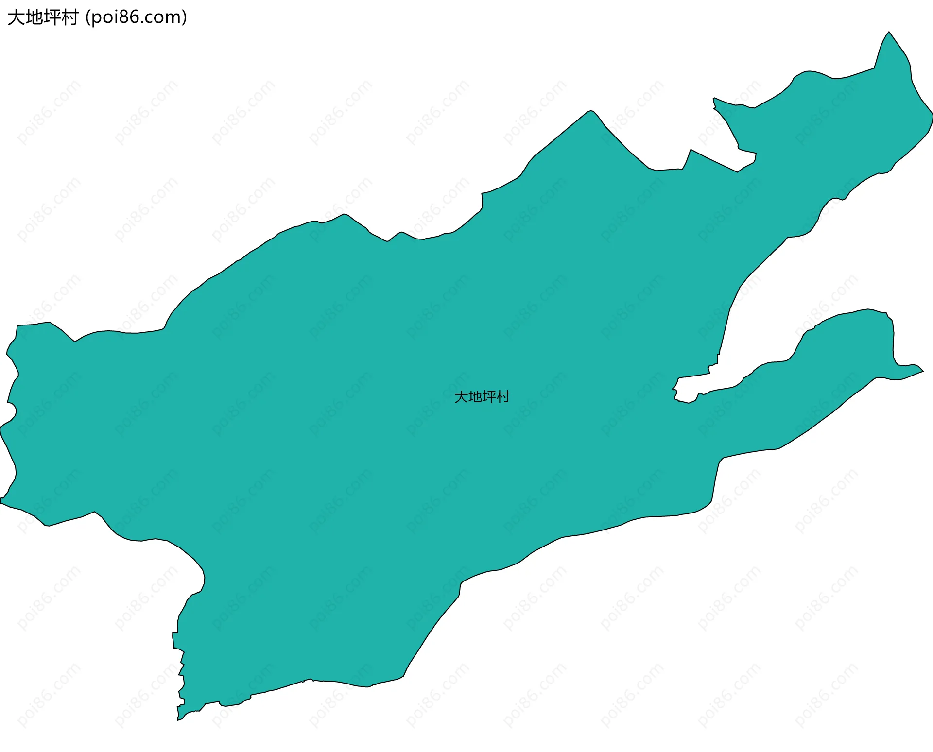 大地坪村边界地图