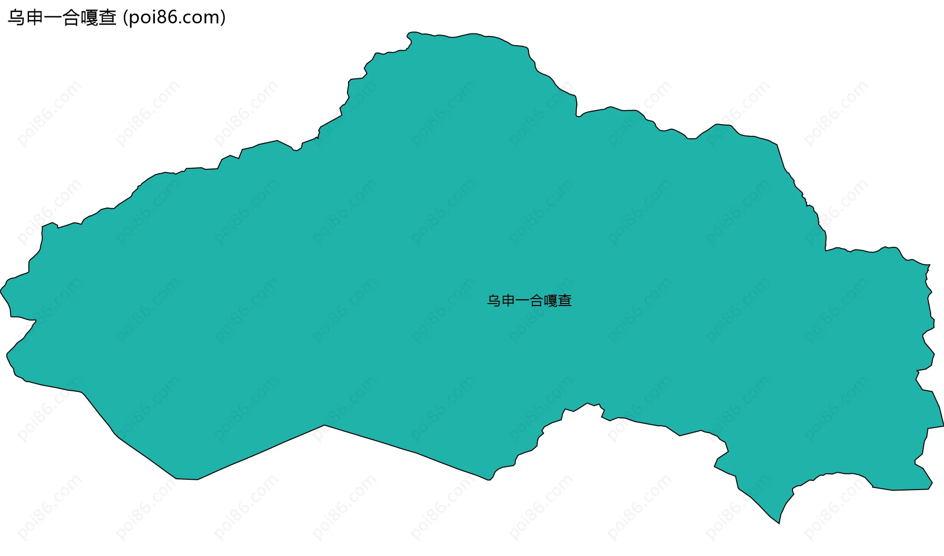 乌申一合嘎查边界地图