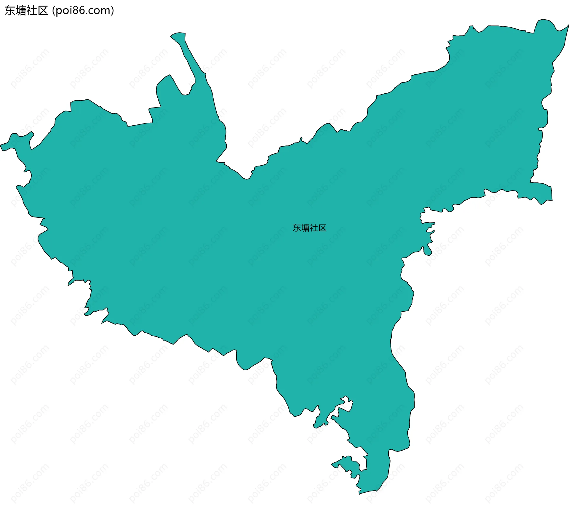 东塘社区边界地图