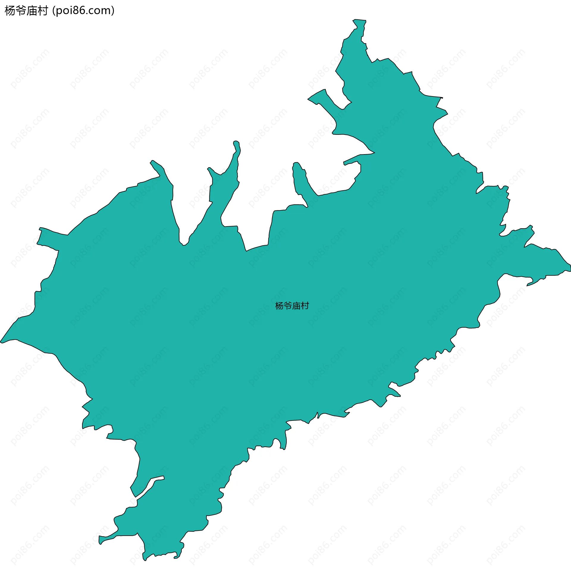 杨爷庙村边界地图