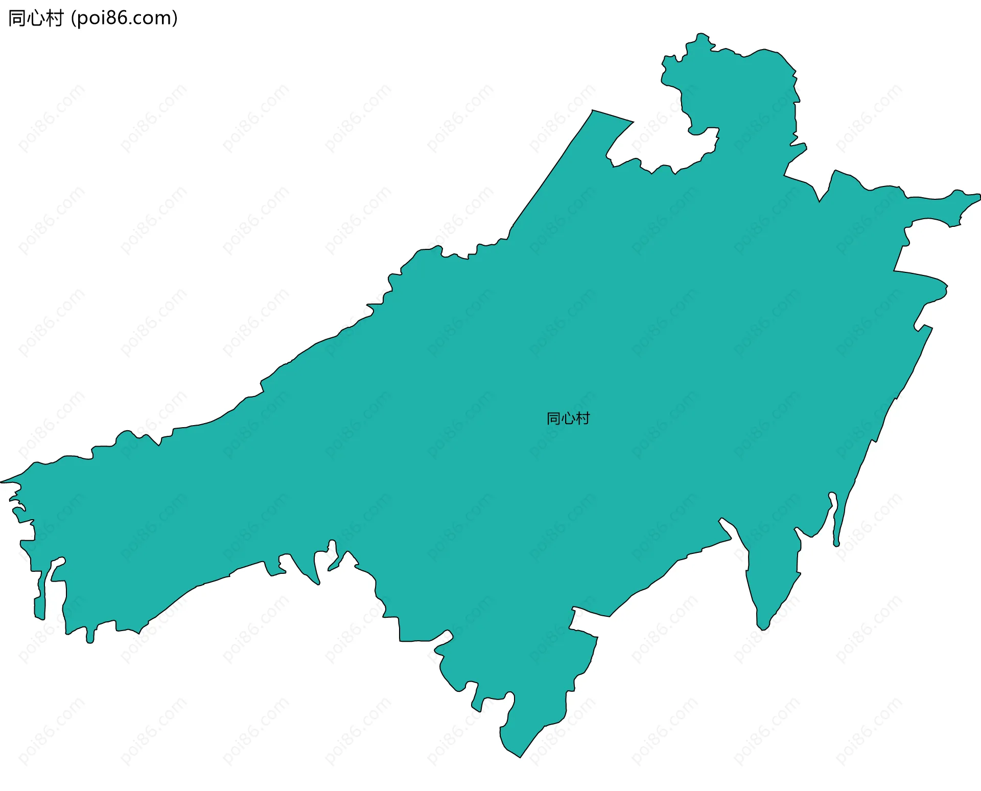 同心村边界地图