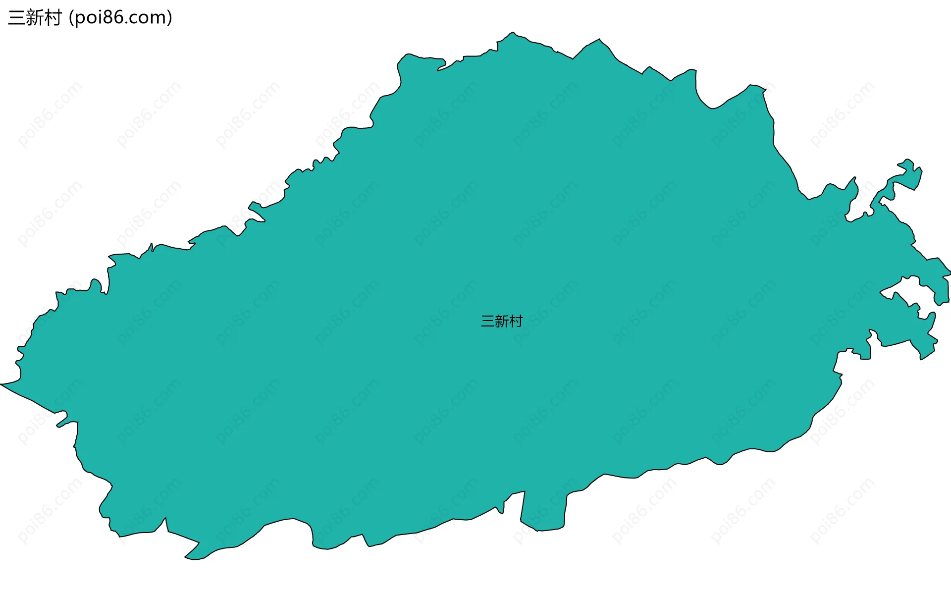 三新村边界地图