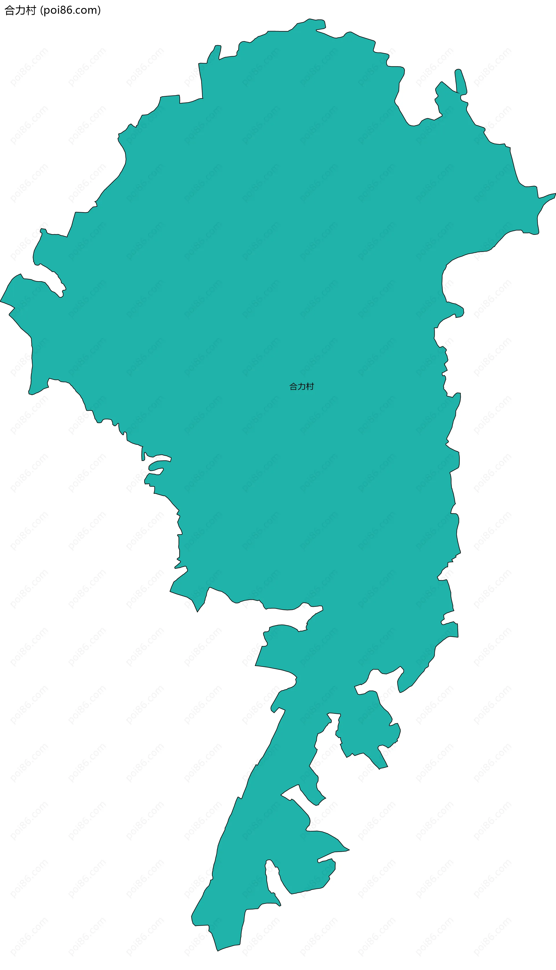 合力村边界地图