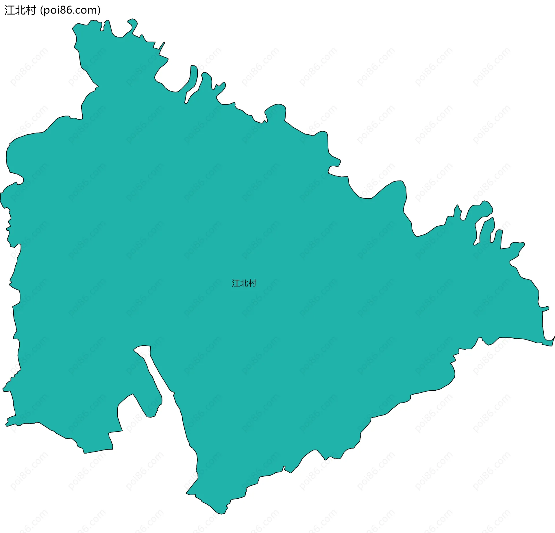 江北村边界地图