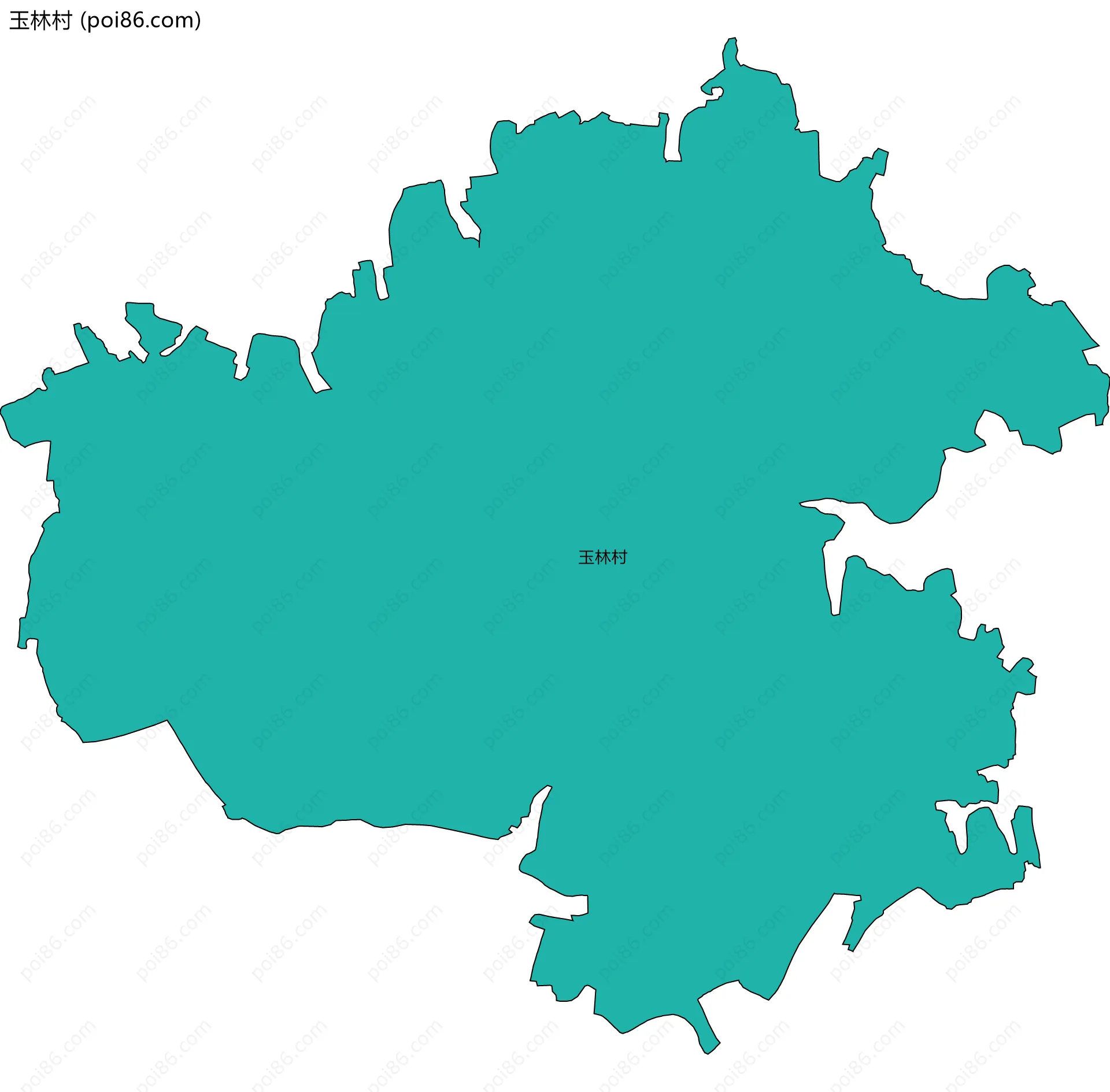 玉林村边界地图